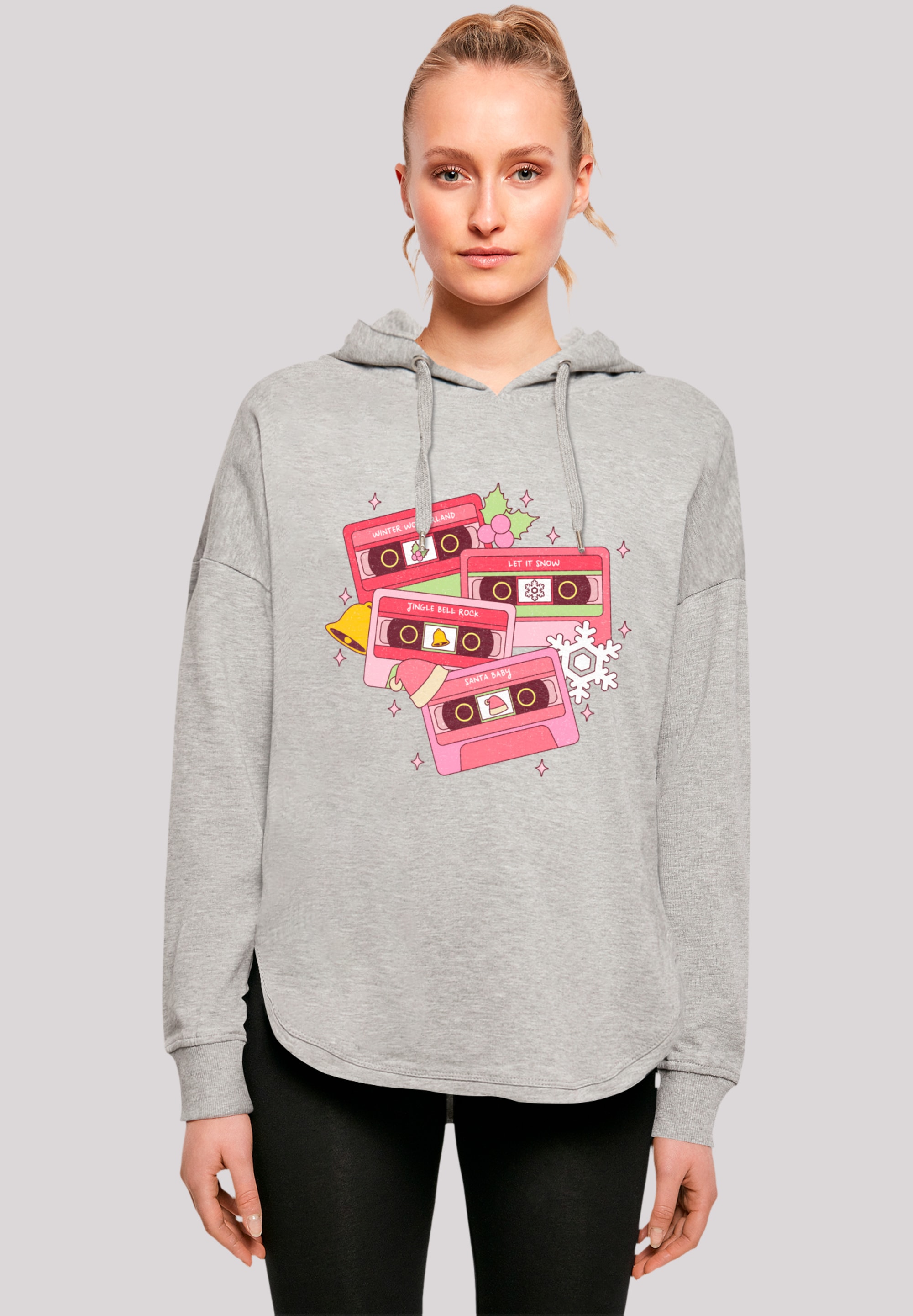 F4NT4STIC Kapuzenpullover "Weihnachten Retro Song Tapes Pink", Premium Qual günstig online kaufen