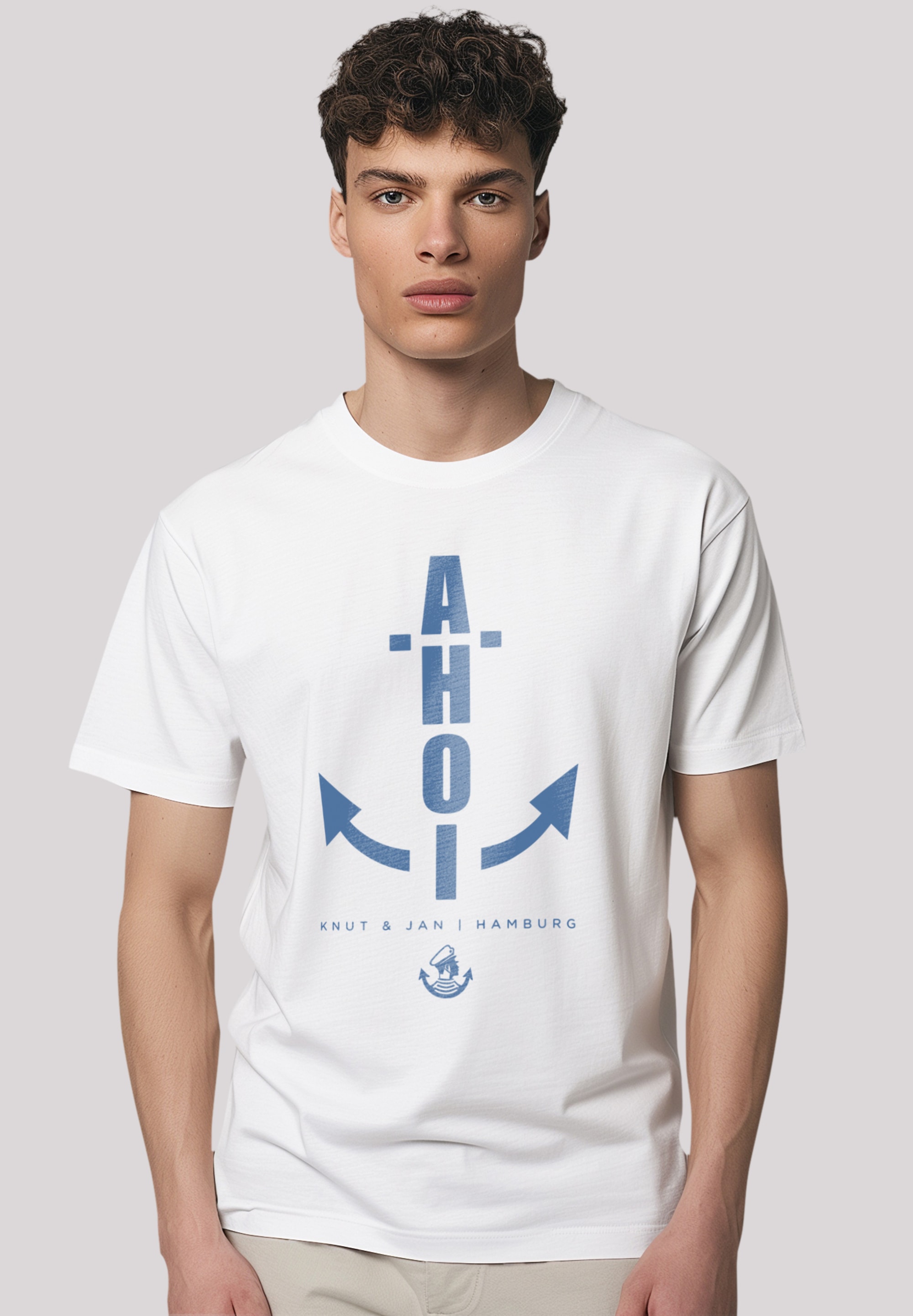 F4NT4STIC T-Shirt "Ahoi Anker Blau Knut & Jan Hamburg", Premium Qualität günstig online kaufen