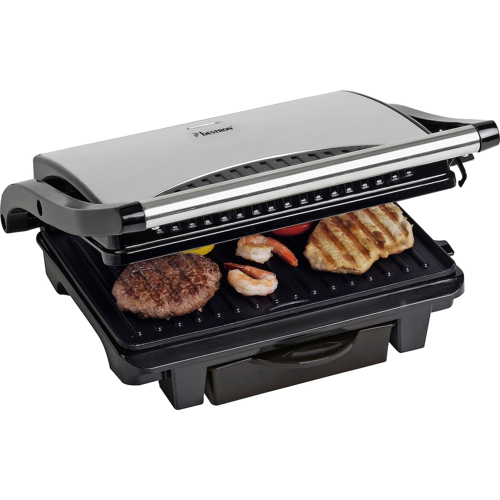 bestron Kontaktgrill »ASW113S Sandwich-/Panini-Kontaktgrill«, 1000 W