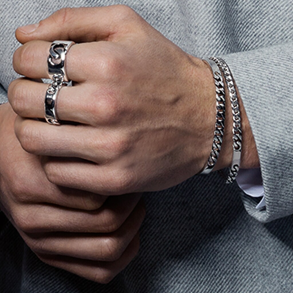 CAÏ Armband »925/- Sterling Silber rhodiniert 19cm«