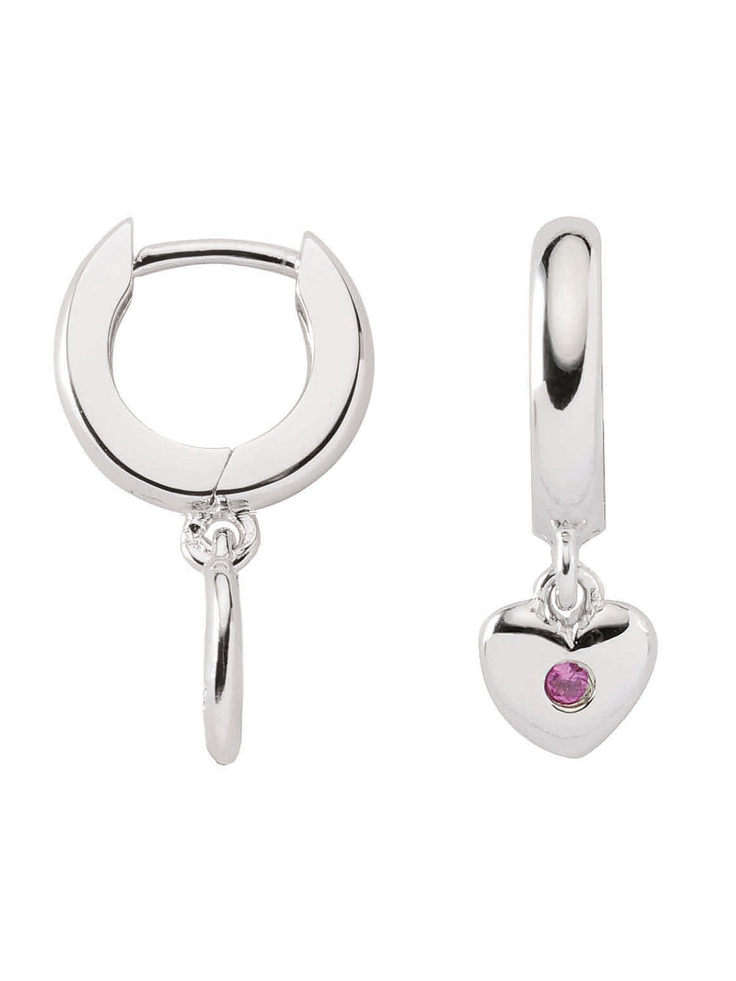 Adelia´s Paar Ohrhänger »925 Silber Zirkonia bestellen | mm«, Ø Creolen Silberschmuck BAUR mit Damen 11,9 für Ohrringe online Herz