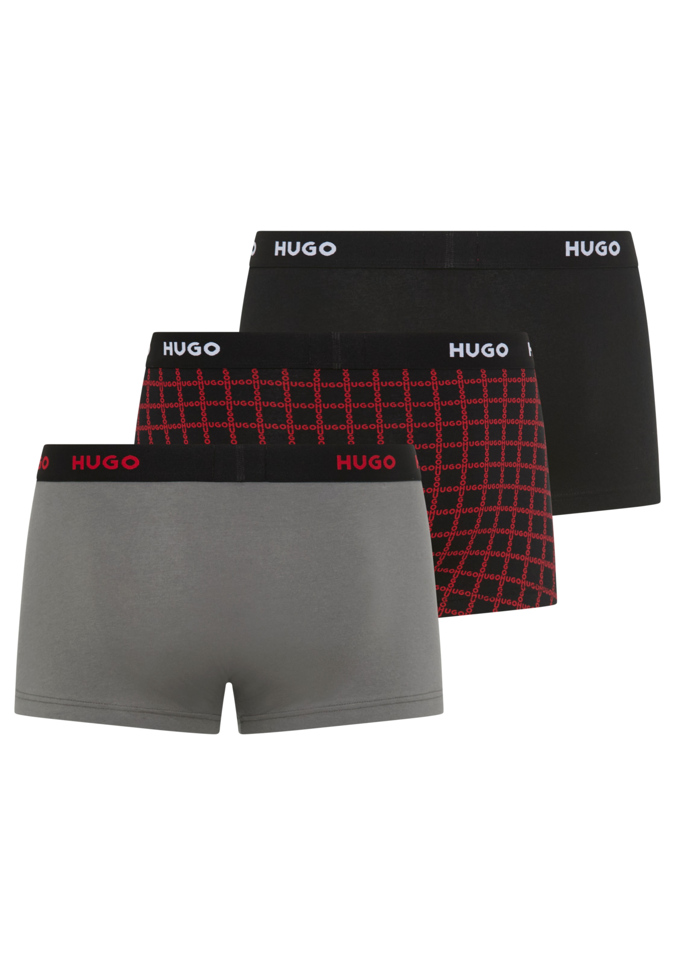 HUGO Underwear Trunk »TRUNK TRIPLET DESIGN«, (Packung, 3 St.), mit Logobund
