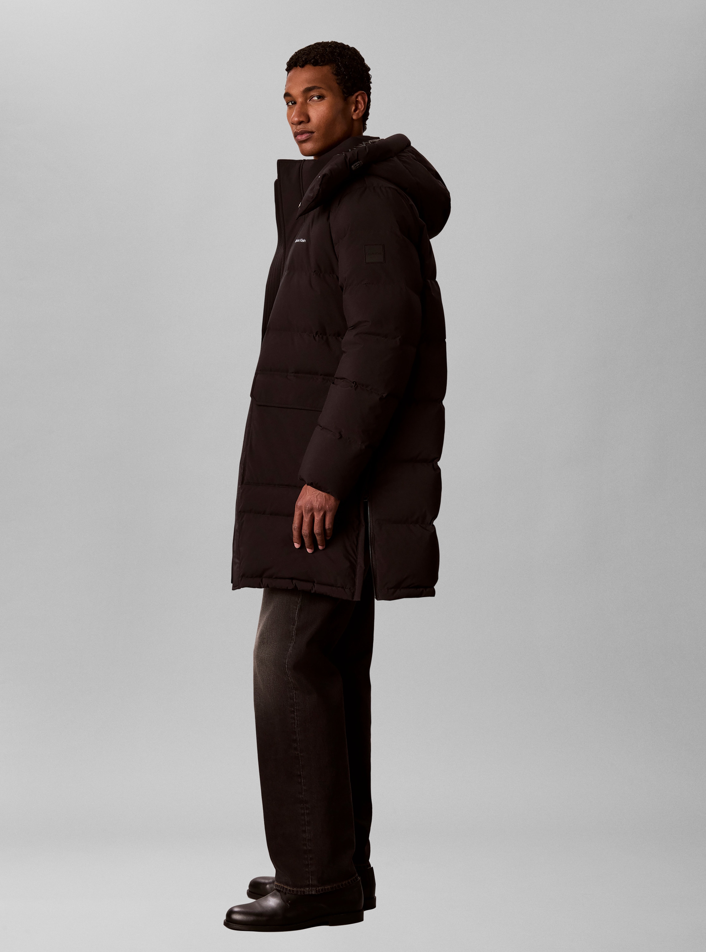 Calvin Klein Steppmantel »LS CLASSIC BONDED DOWN LONG« Regular fit mit Kapuze