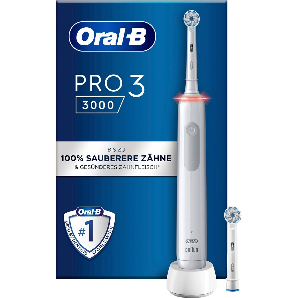 Oral-B Elektrische Zahnbürste »3 3000«, 2 St. Aufsteckbürsten