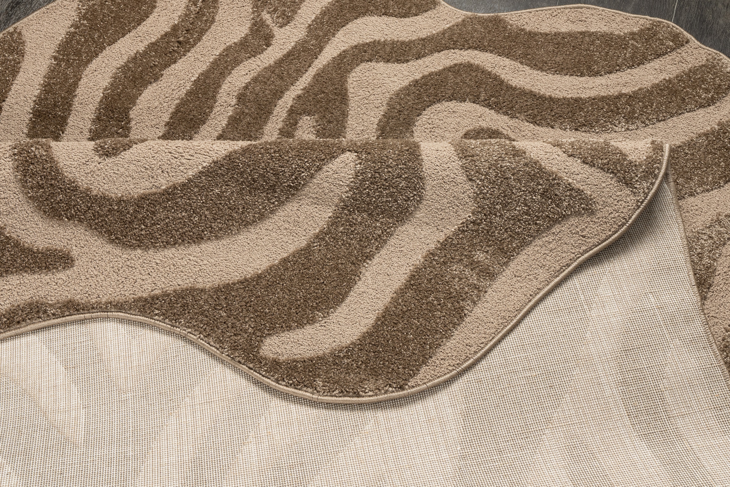 OTTO home Teppich »Zebra, besondere Form« rechteckig 12 mm Höhe Animal Print, Tiermotiv, Wohnzimmer, Schlafzimmer