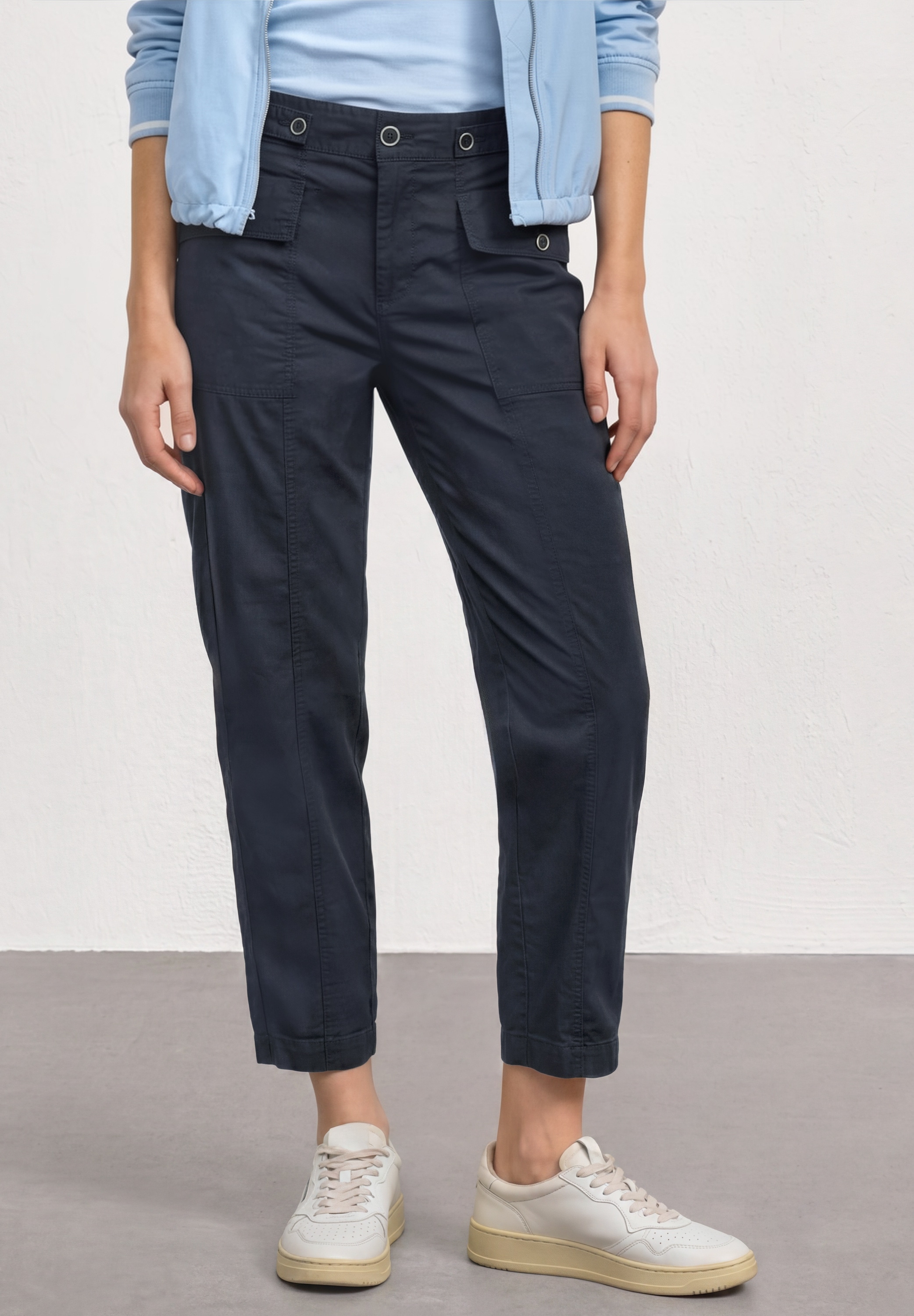 STREET ONE Stoffhose "Style Karlie" Sommerhose in Papertouch-Qualität