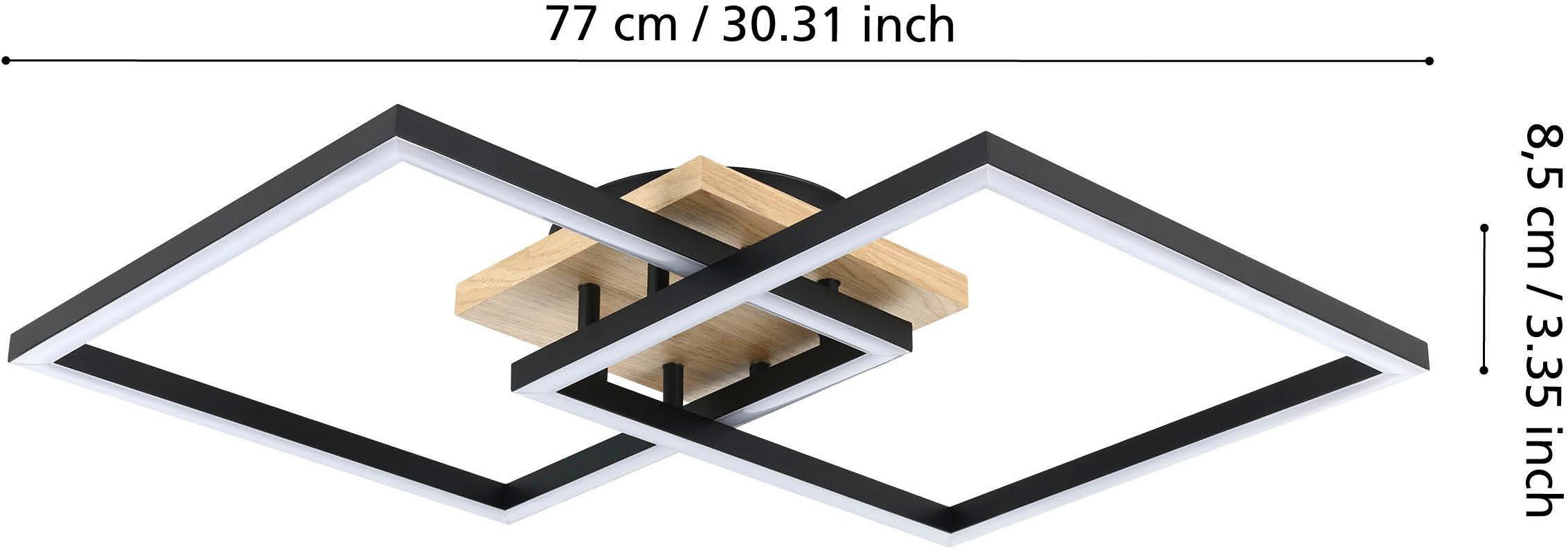 EGLO Deckenleuchte »Lomaltas-z Deckenlampe, ZigBee, App und Sprachsteuerung, Flurlampe« LED-Modul 1 Stk. Kaltweiß | Neutralweiß | Warmweiß