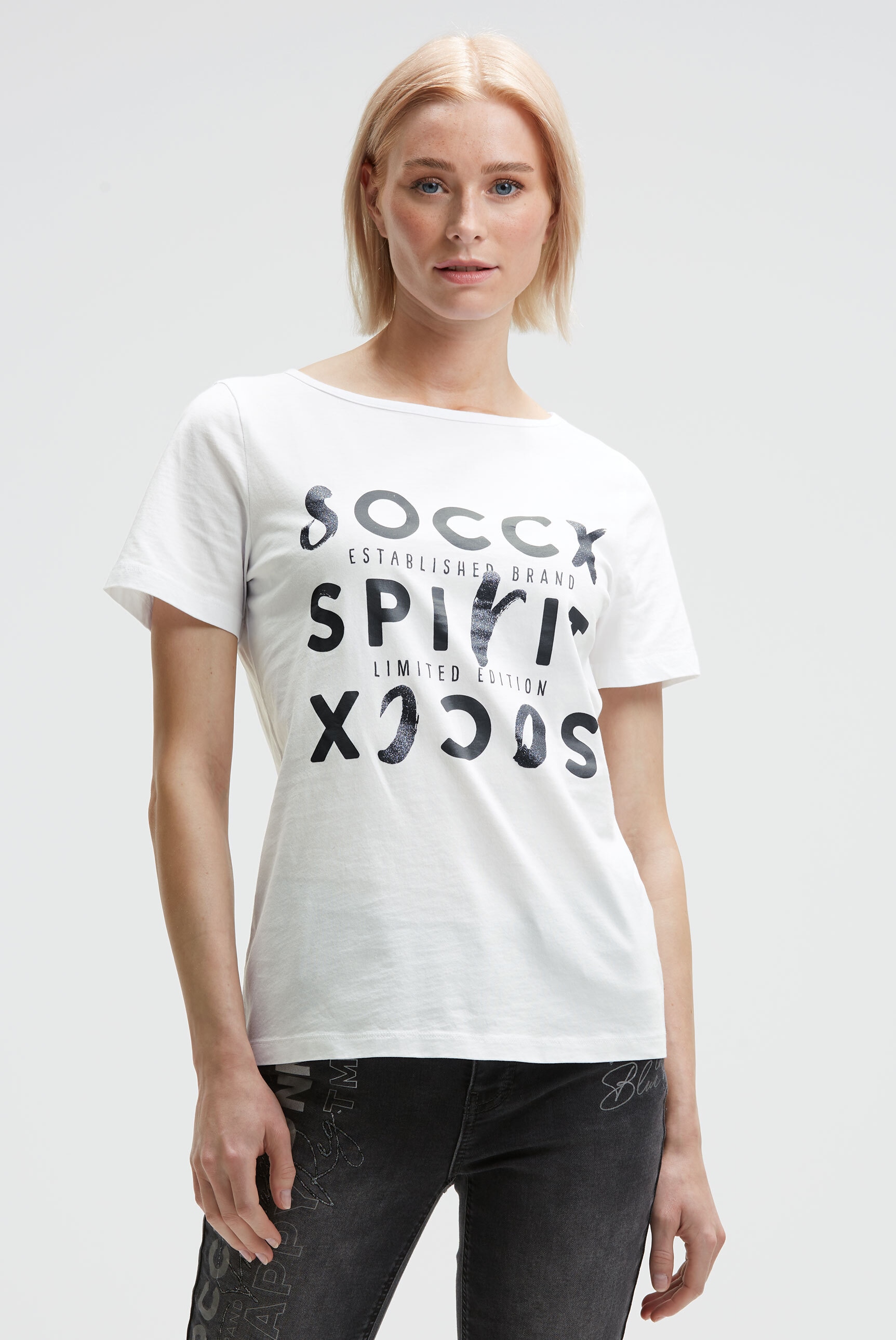 SOCCX Kurzarmshirt, aus Baumwolle günstig online kaufen