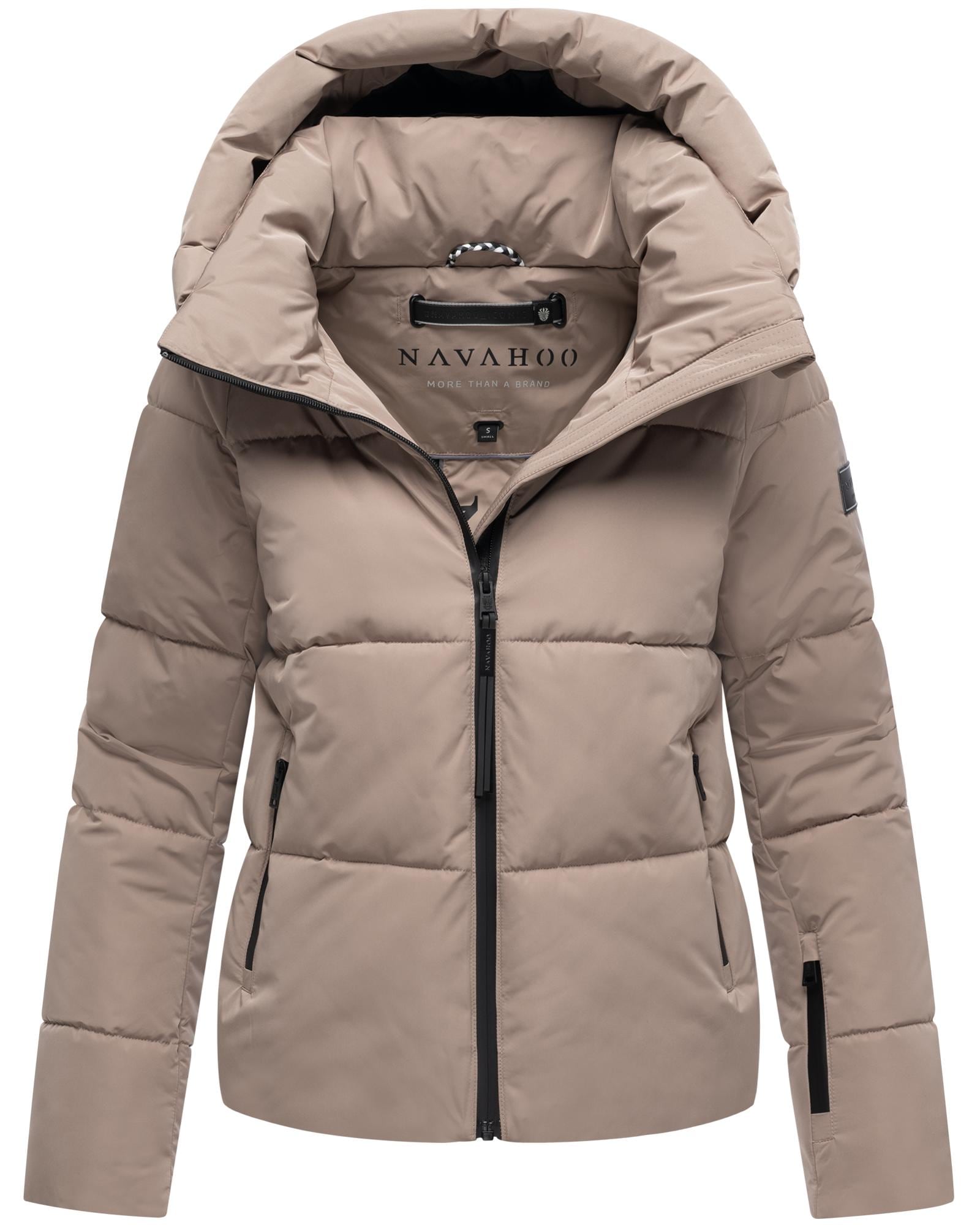 Navahoo Steppjacke "Frostherz XIV" mit Kapuze Kurze gesteppte Damen Winterjacke mit abnehmbarer Kapuze