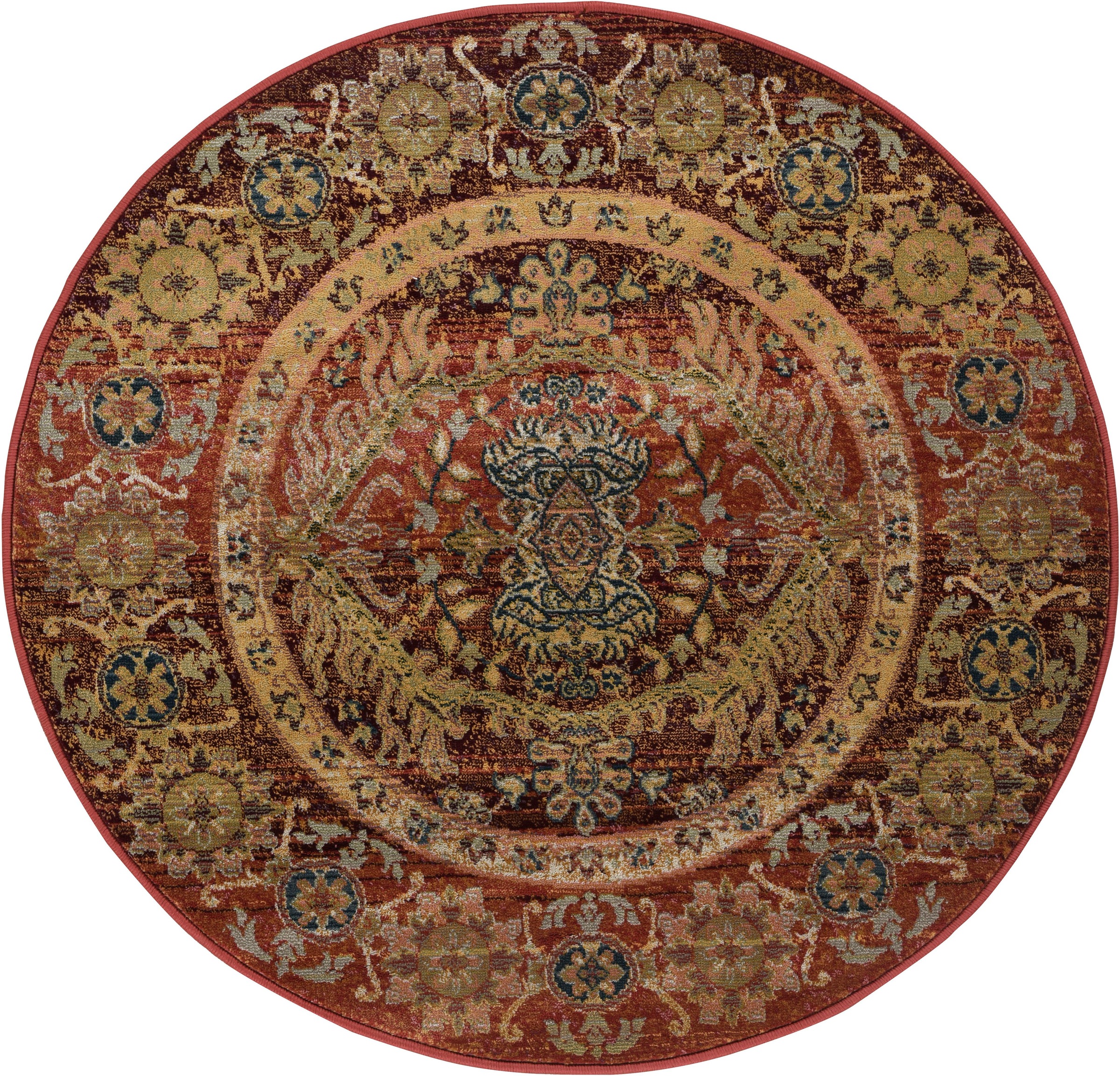 THEKO Teppich "Gabiro 3070" rund 10 mm Höhe Kurzflor, klassisches Design, i günstig online kaufen