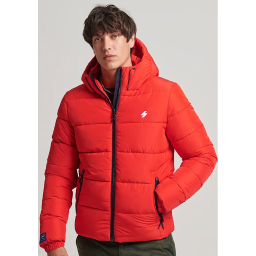 Superdry Steppjacke »HOODED SPORTS PUFFR JACKET«, mit Kapuze