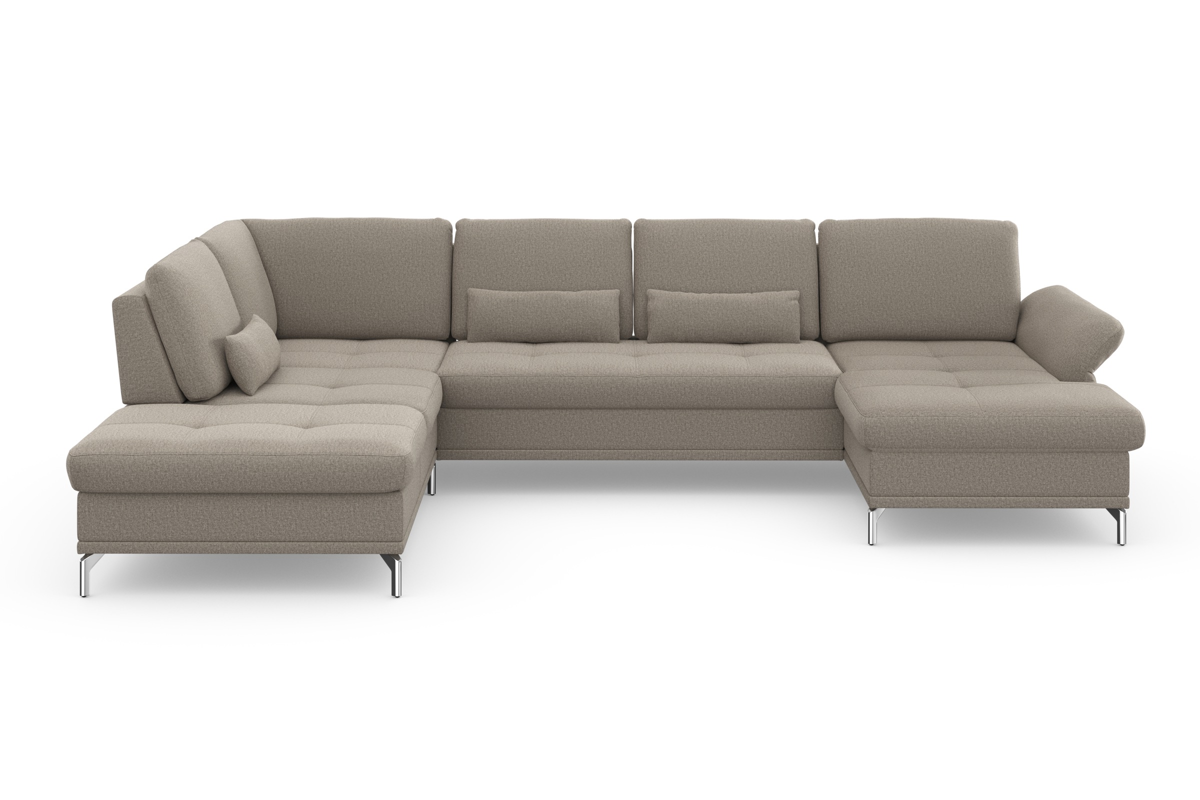 Home affaire Wohnlandschaft "Palm Beach U-Form" Federkern, mit Sitztiefenve günstig online kaufen