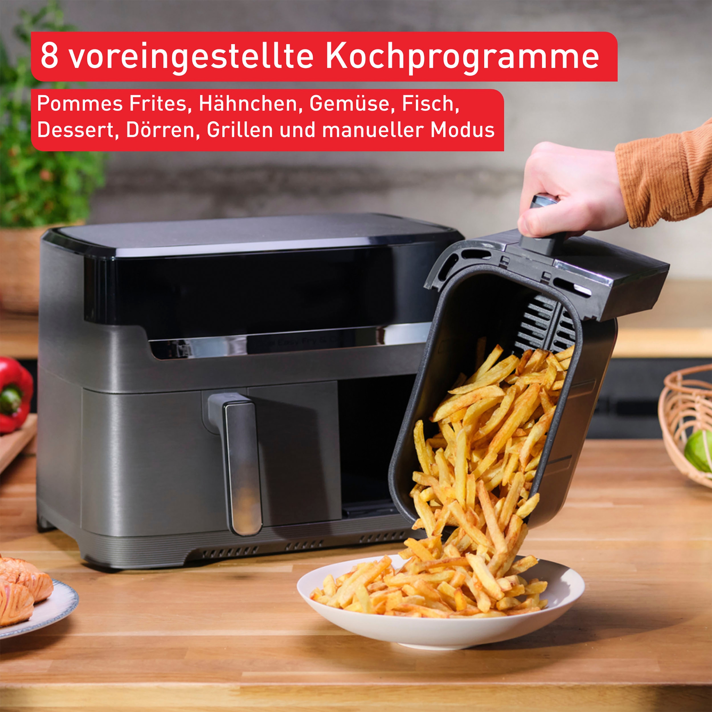 FRITEUSE A AIR DUAL EASY FRY & GRILL 8,3 L