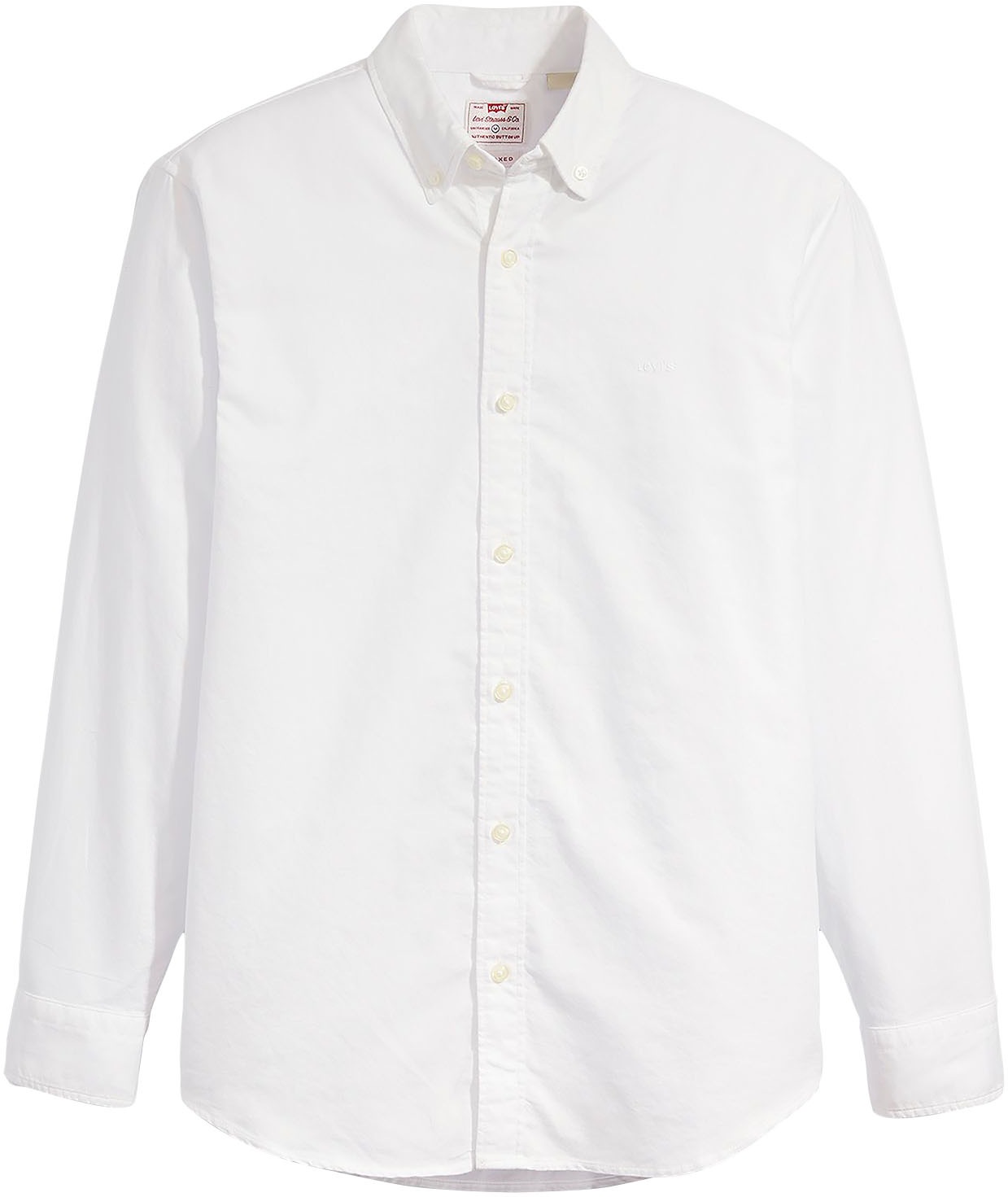 Levi's® Langarmhemd »AUTHENTIC BUTTON DOWN«, mit Ton-in-Ton Logostickerei auf der Brust