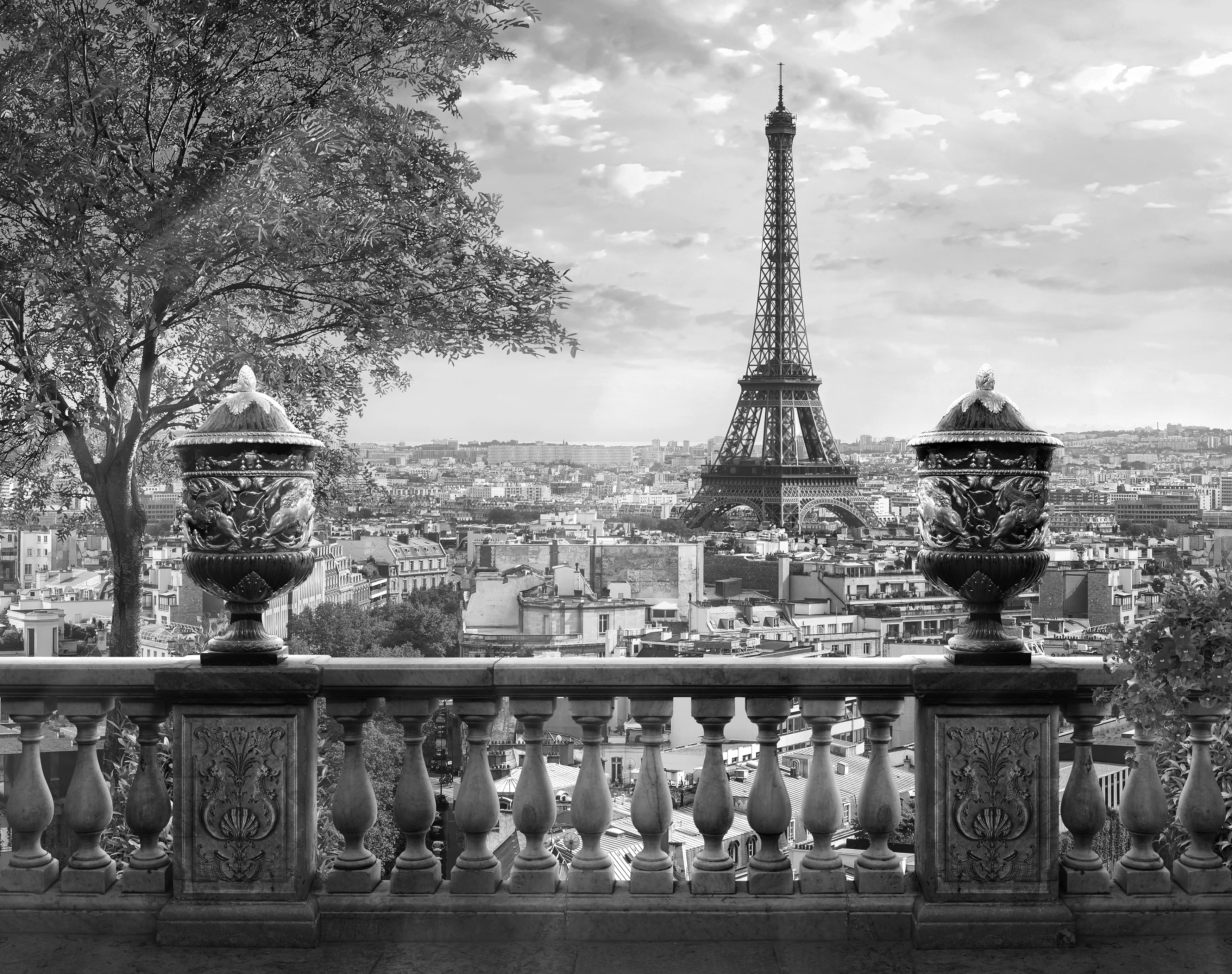 Papermoon "Paris Schwarz & Weiß"