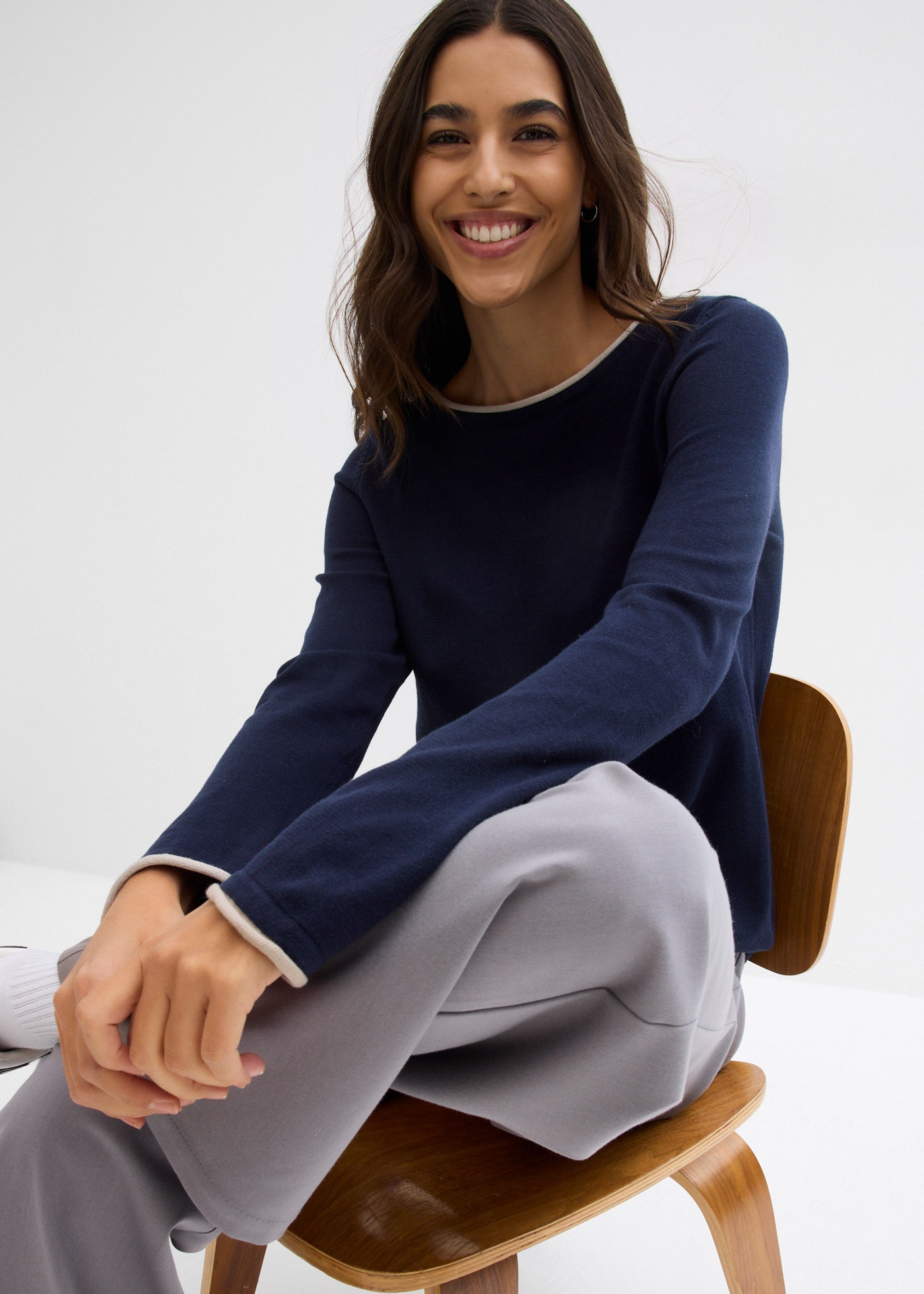 Thumbnail - bonprix Strickpullover weiches Material, mit Rollkante, für Frühling und Sommer