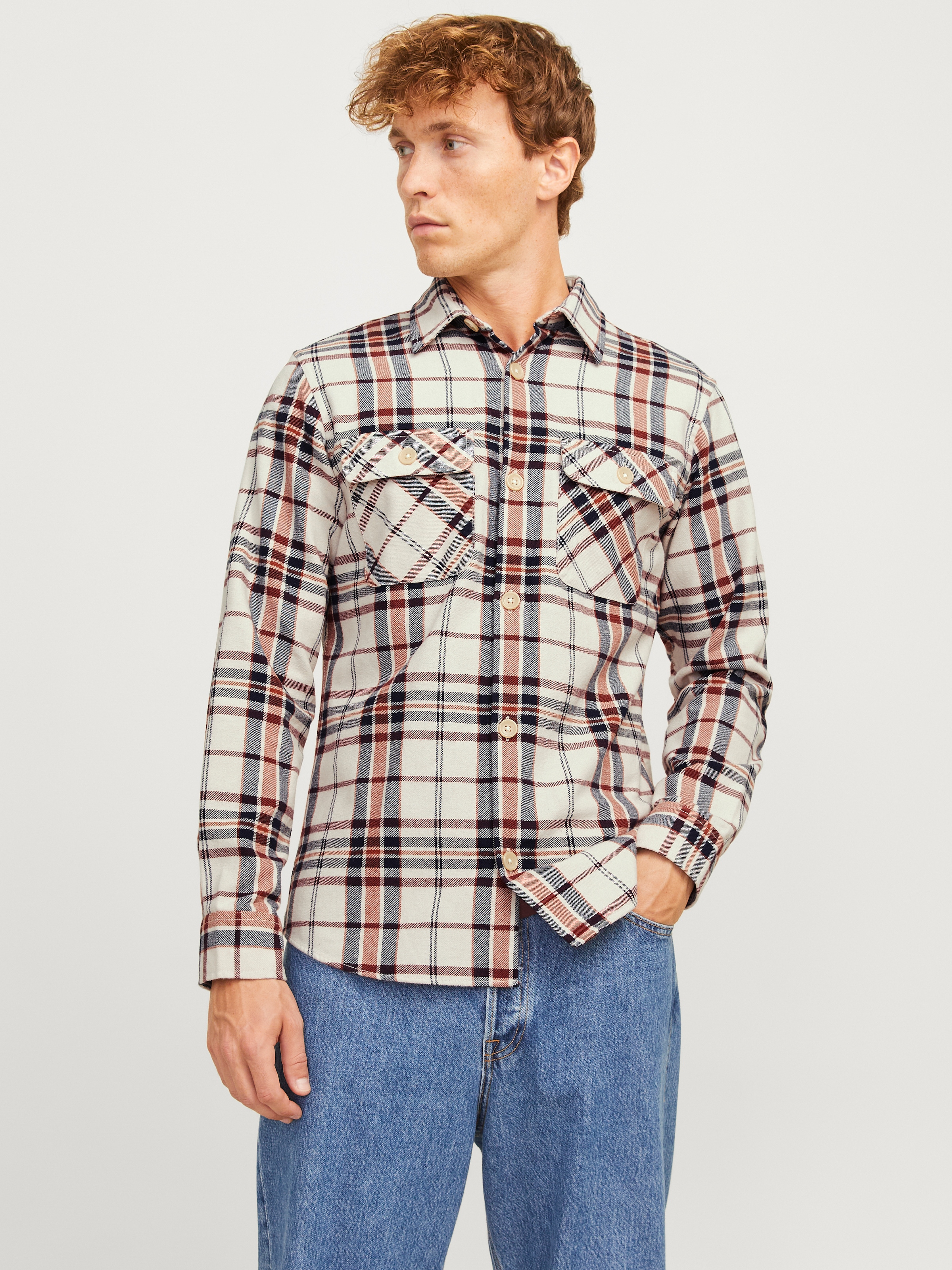 Jack & Jones Langarmhemd "JJEDARREN OVERSHIRT LS NOOS" günstig online kaufen