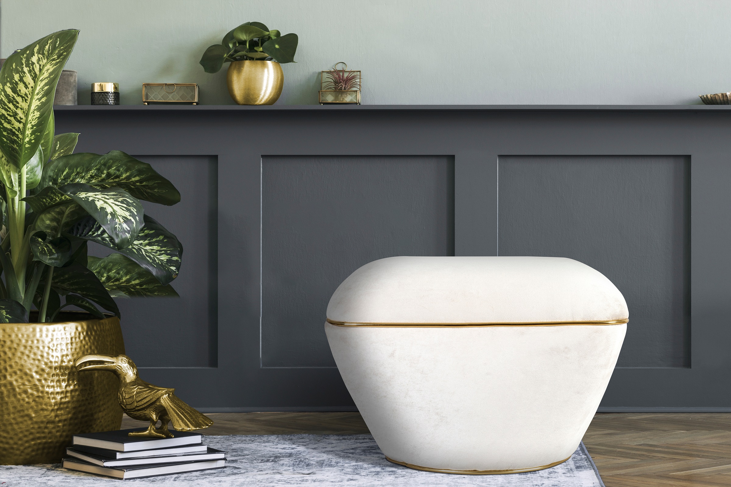 Kayoom Sitzhocker »Hocker Contessa 125, vielseitig einsetzbarer Allrounder, elegante Form«, (1 St.), komfortabel, hochqualitativ, pflegeleicht, elegante Form