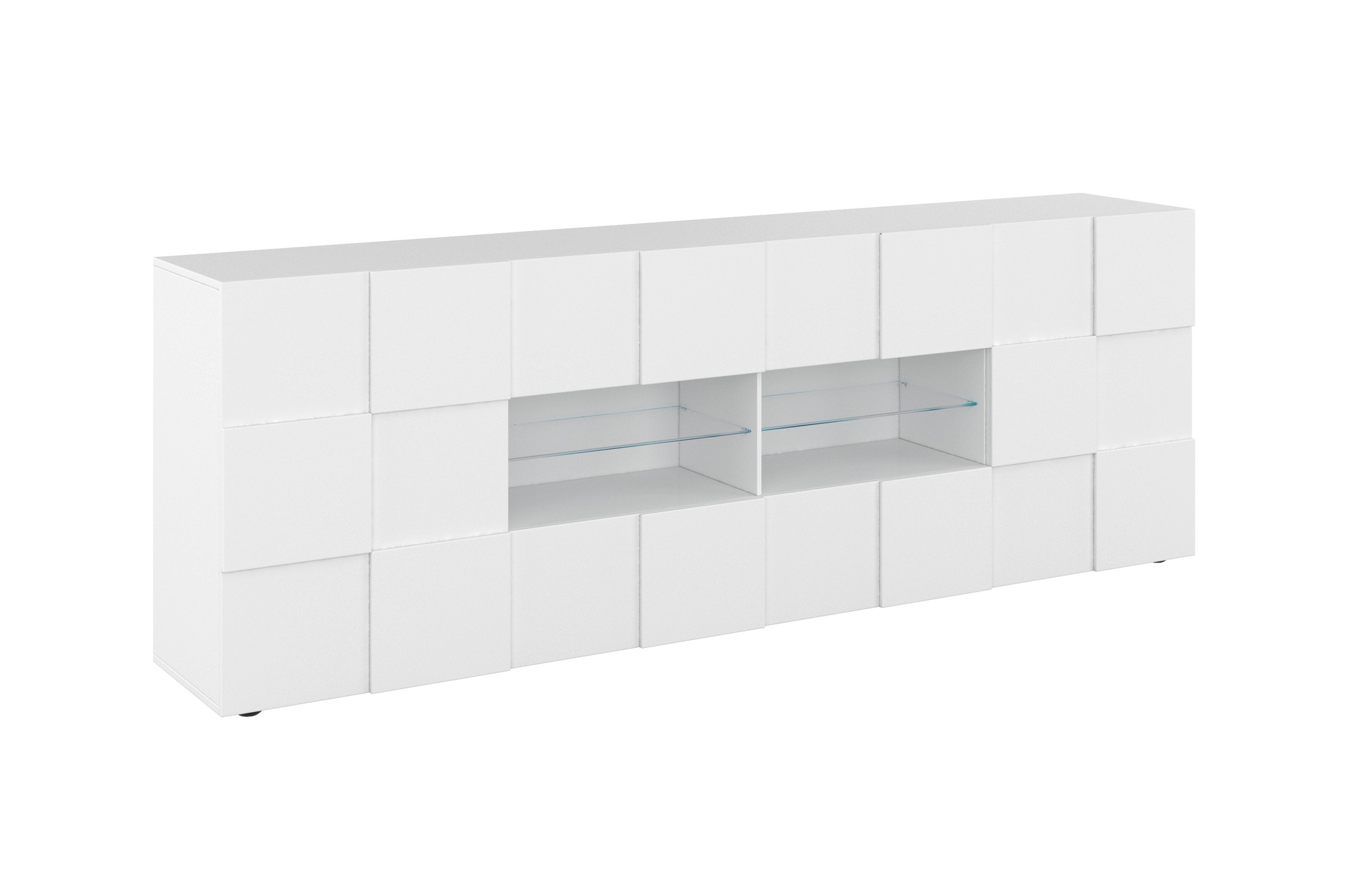 Thumbnail - Home affaire Sideboard "Dama Breite 241, Kommode 2 Türen u. 4 Schubkästen, Anrichte" Front in 3D-Optik, viel Stauraum, v...