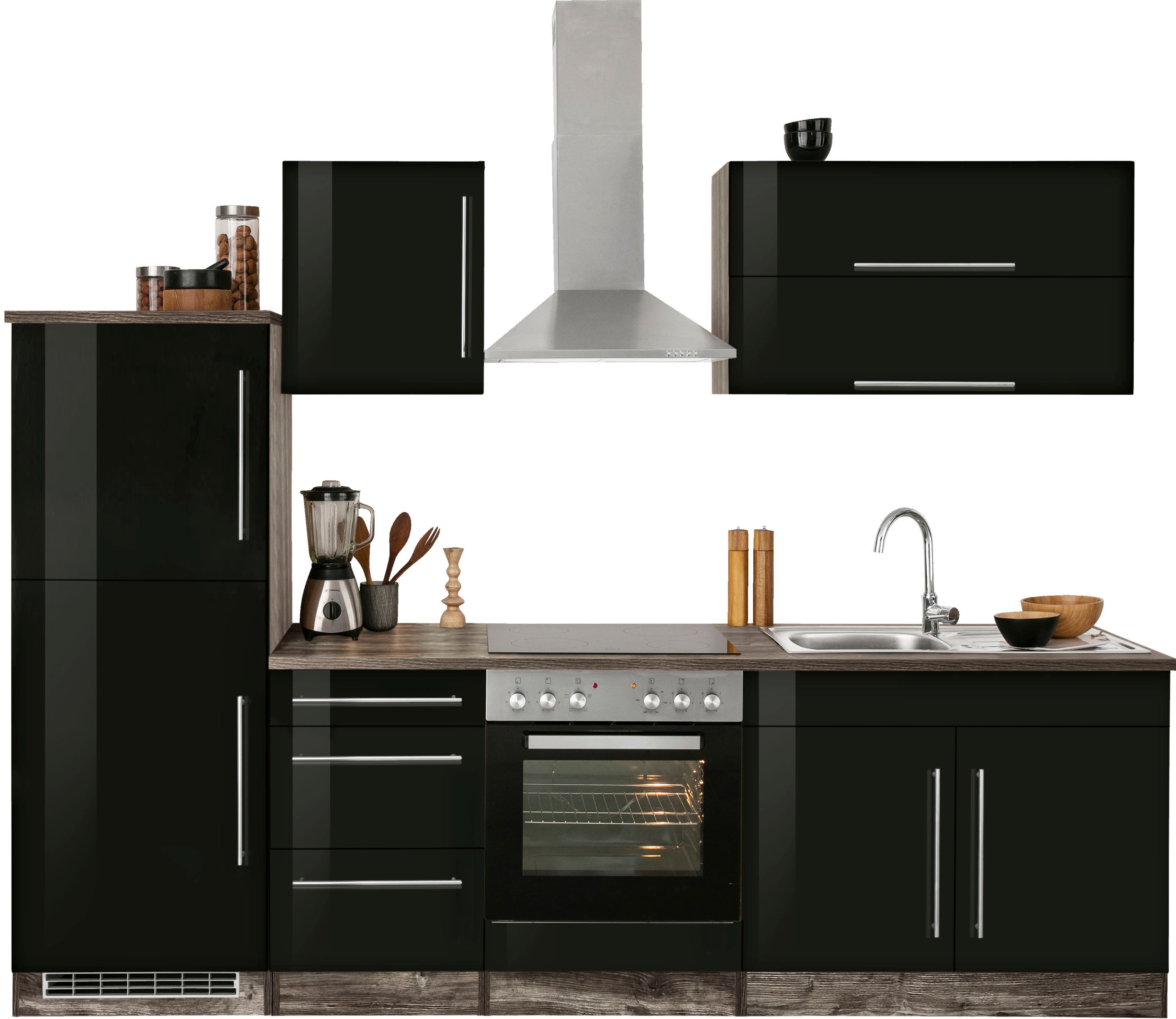 KOCHSTATION 1100000002199 "KS-Samos" Breite 270 cm, wahlweise mit E-Geräten, mit Arbeitsplatte