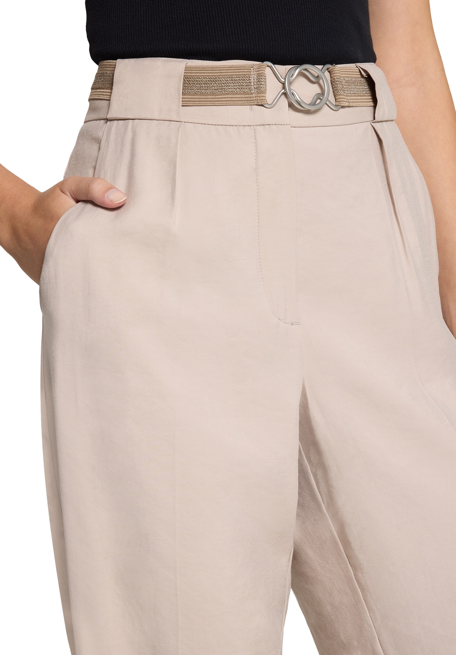 Betty Barclay Stoffhose »Betty Barclay Damen Stoffhose unifarben«, Mit Gürtel