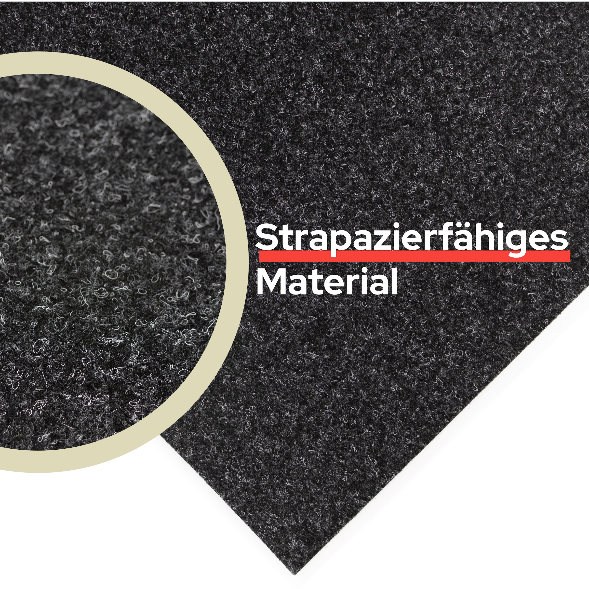 Primaflor-Ideen in Textil Teppichboden "Nadelfilz REWIND, Gesamthöhe 5 mm, Made in Belgium" rechteckig Breite 200 cm, Uni Farben, robust & strapazierfähig