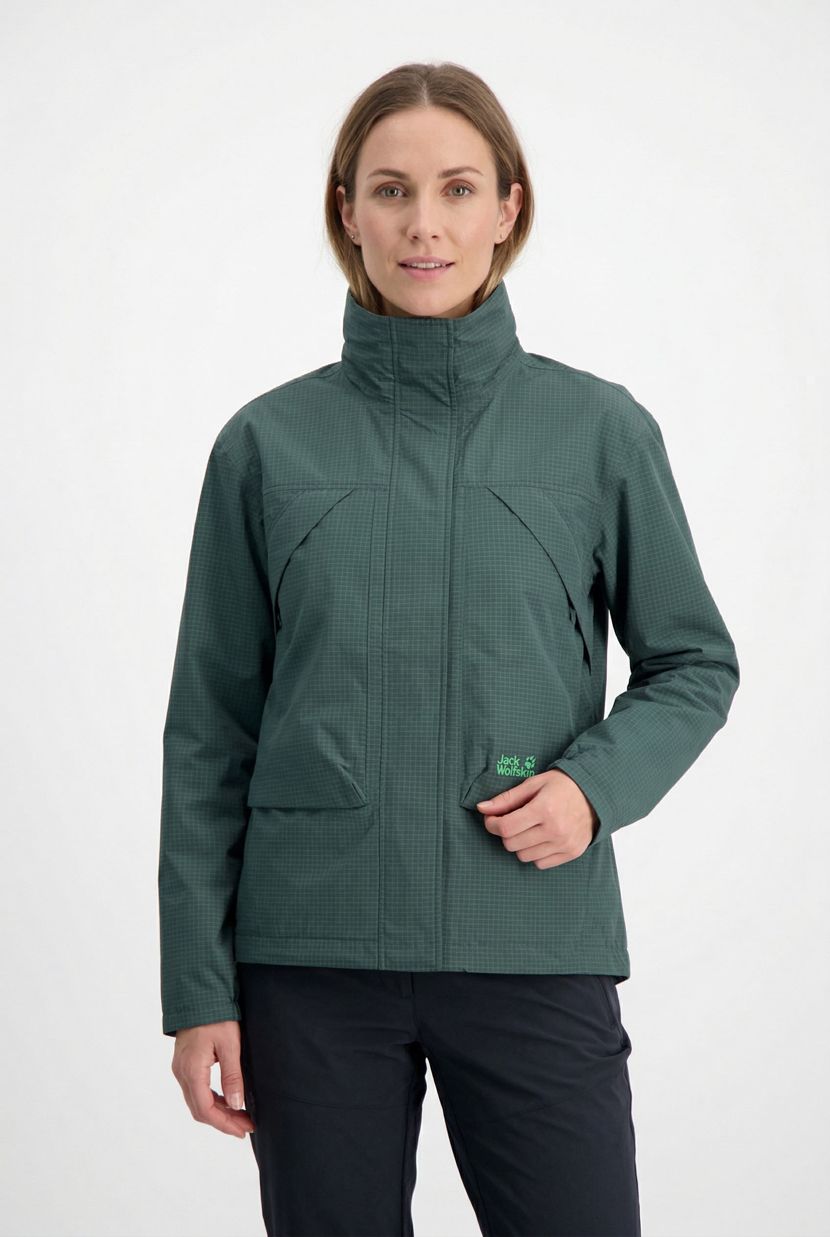 Jack Wolfskin Funktionsjacke "FIND THE WILD JKT W" mit hohem Stehkragen, winddicht, atmungsaktiv