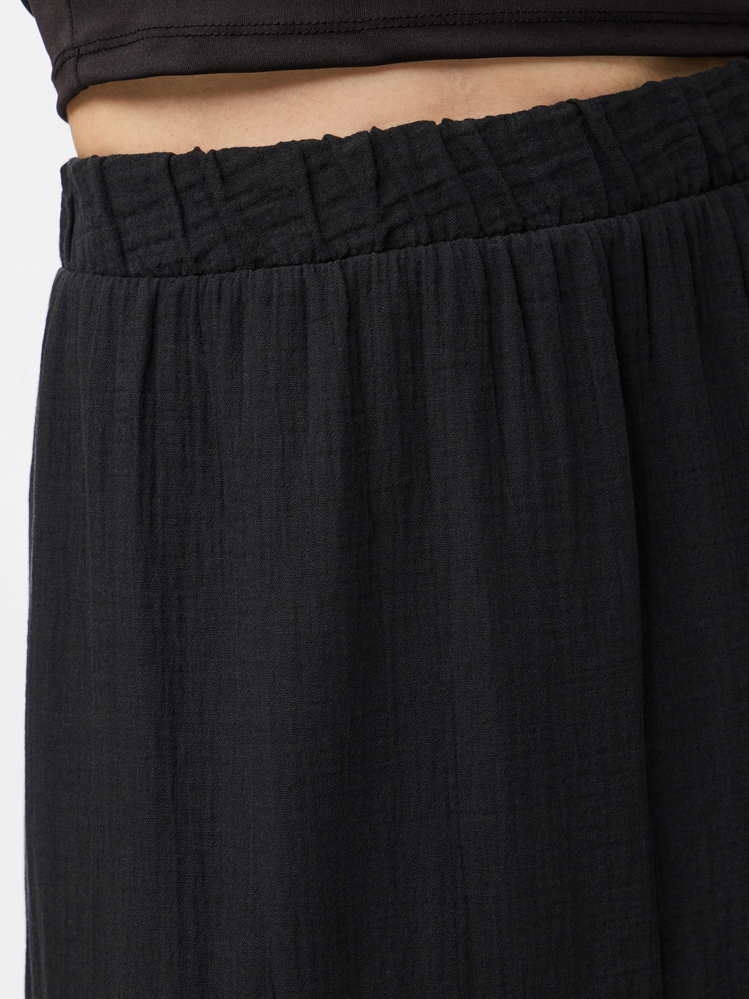 pieces Maxirock »PCSIKKA HW MAXI SKIRT WVN NOOS« mit Stufen