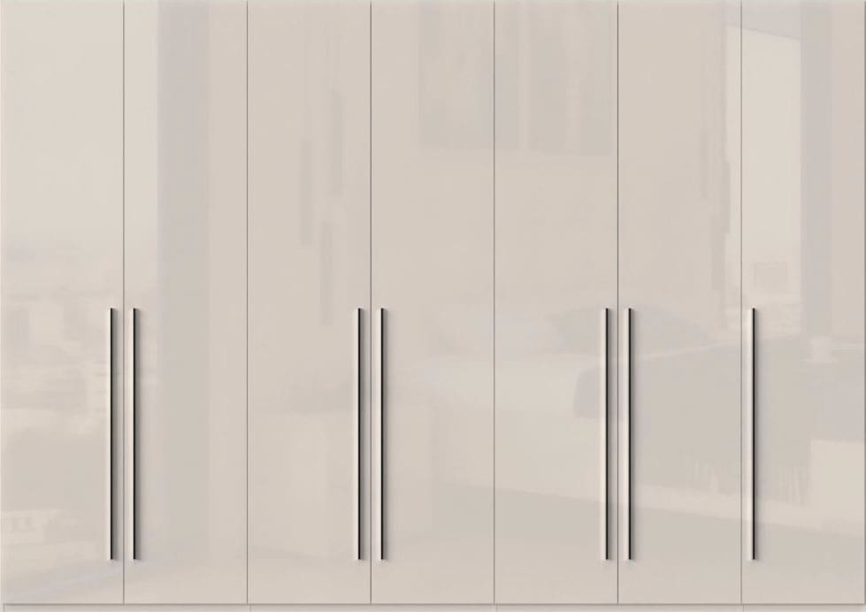 Places of Style Kleiderschrank »Piano«, beige, UV lackiert hochglänzend, Soft-Close Funktion in vielen Breiten