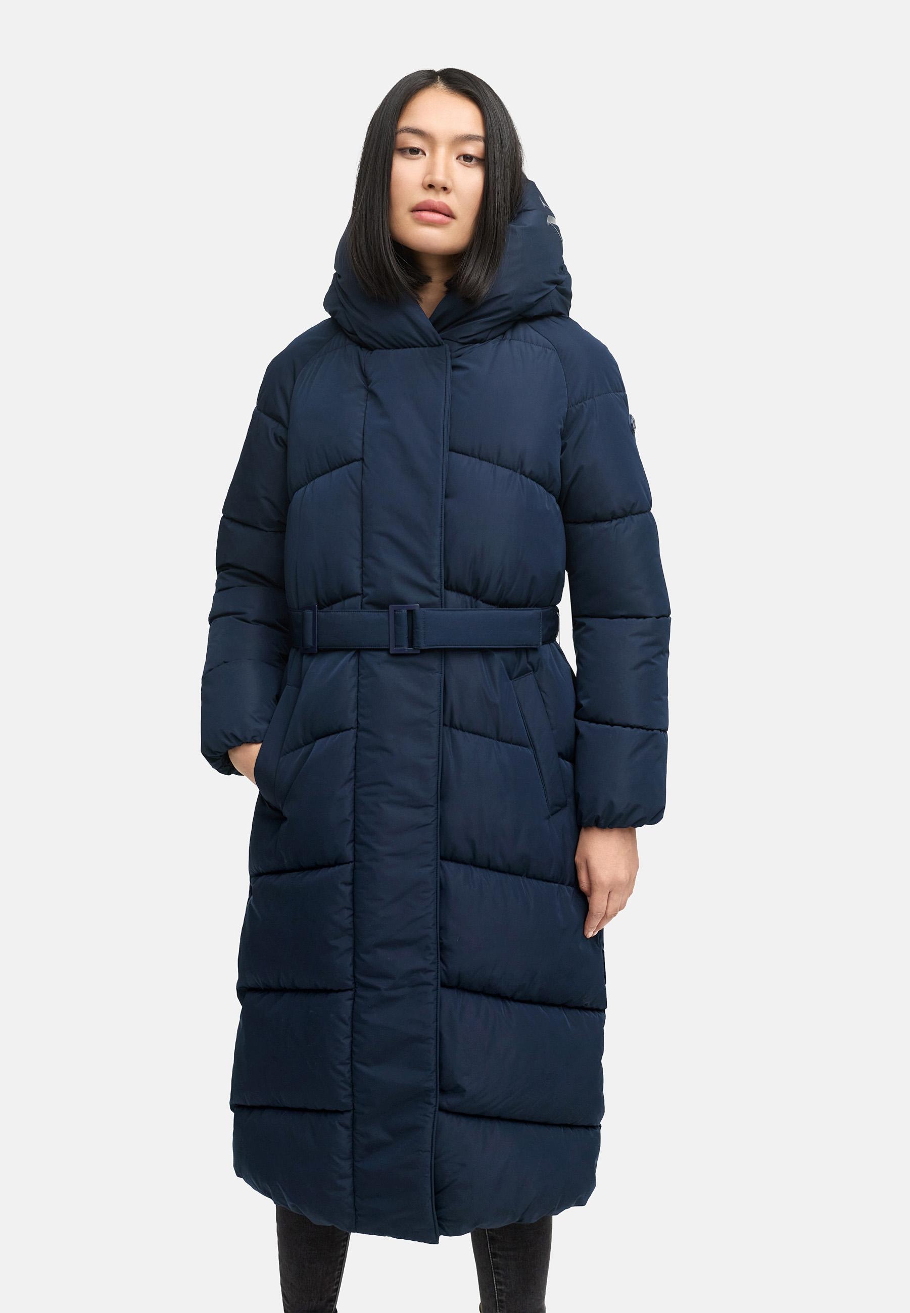 Navahoo Steppmantel »Eisblick 14«, Gesteppter Damen Mantel mit Taillengürtel