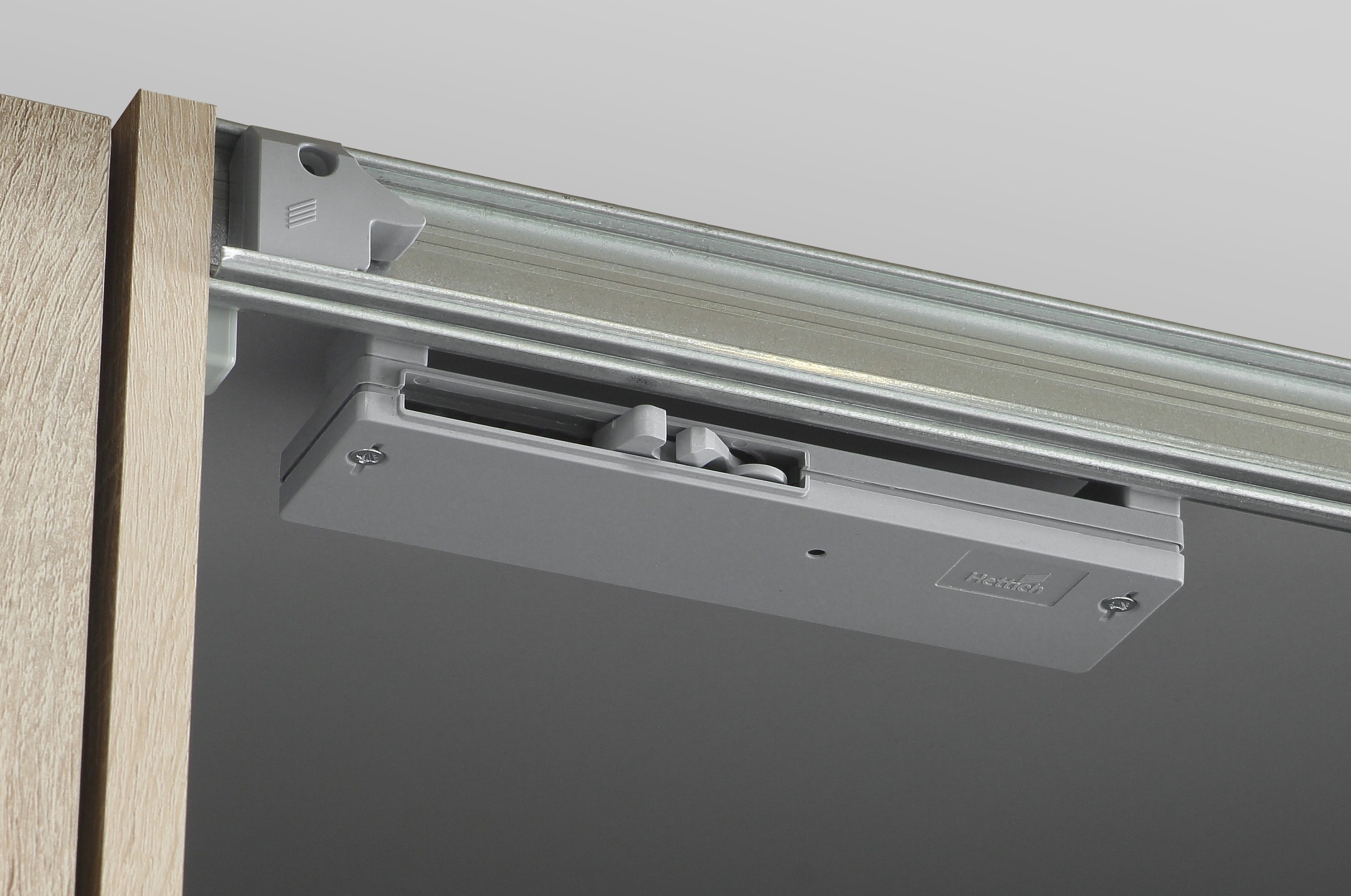 Schwebetürselbsteinzug FORTE, B:10cm H:7cm, grau, Türdämpfer