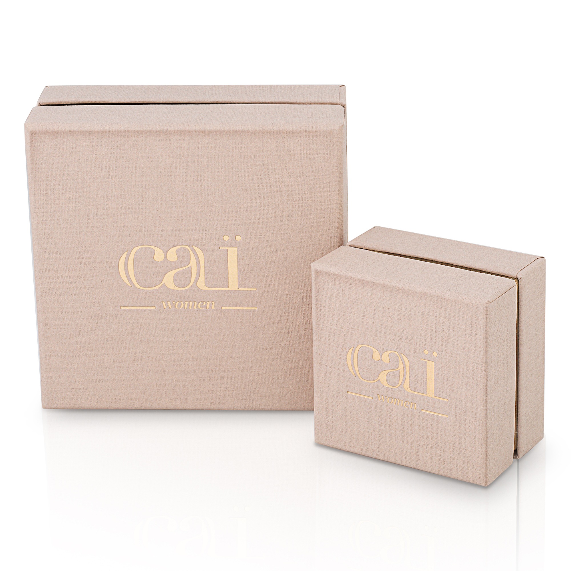 CAÏ Heart Bracelet Yellow Gold-plated Sterling Silver 16+3cm 3