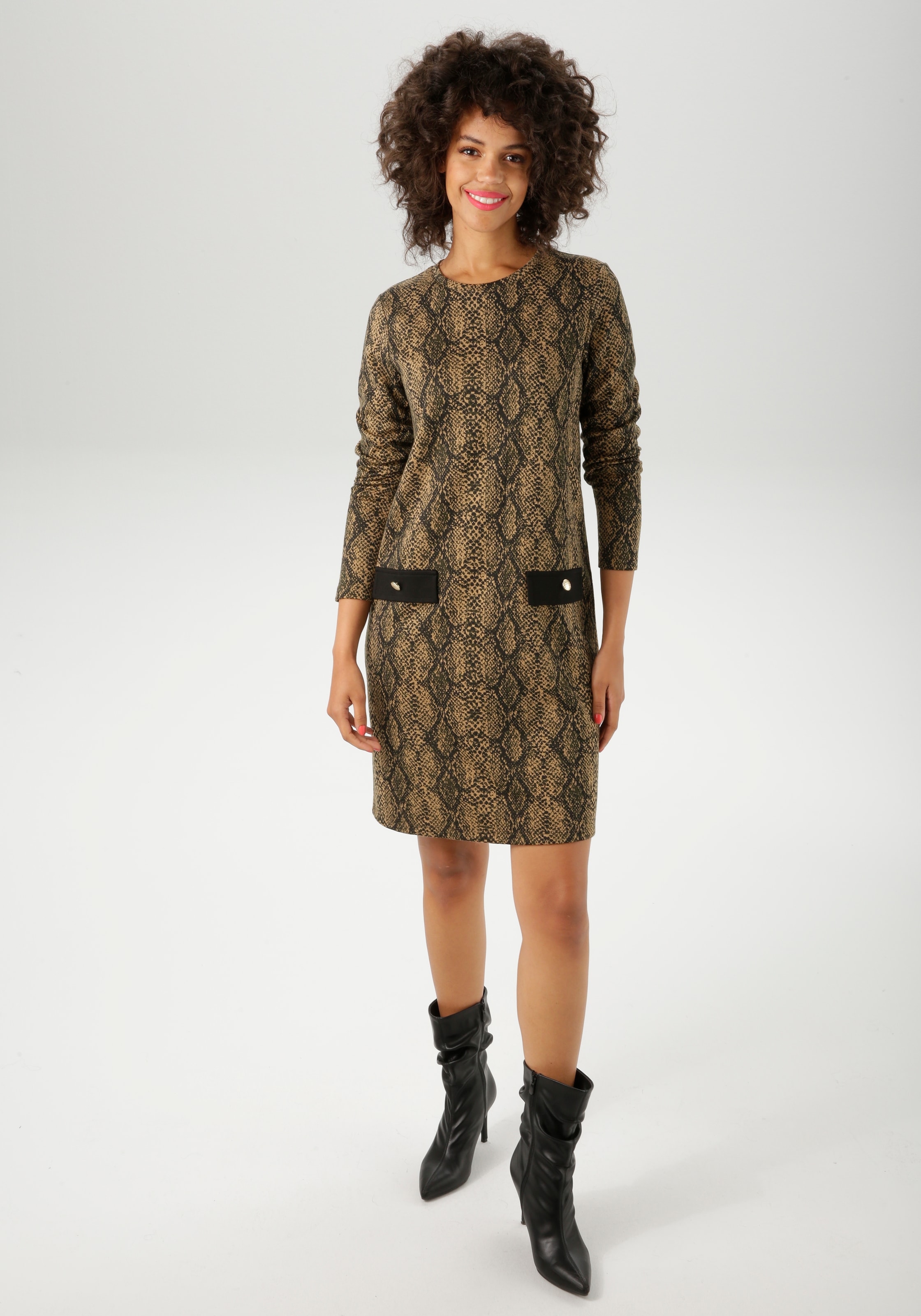 Aniston CASUAL Jerseykleid, im extravagantem Schlangen-Muster - NEUE KOLLEK günstig online kaufen