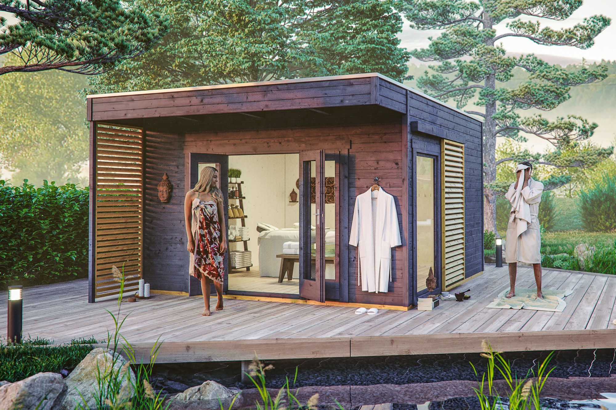 Skanholz Gartenhaus »Tokio 2«, doppelschalig