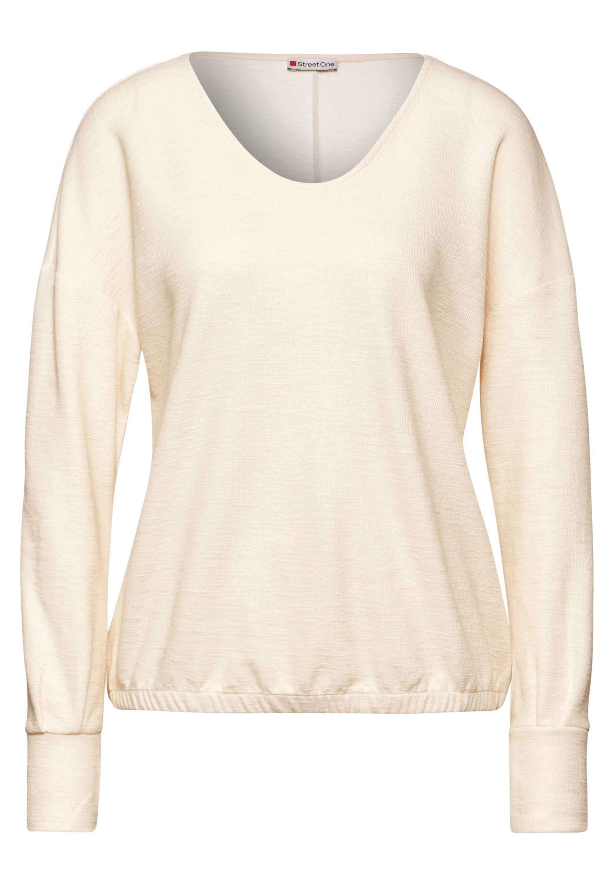 STREET ONE Langarmshirt, mit V-Ausschnitt