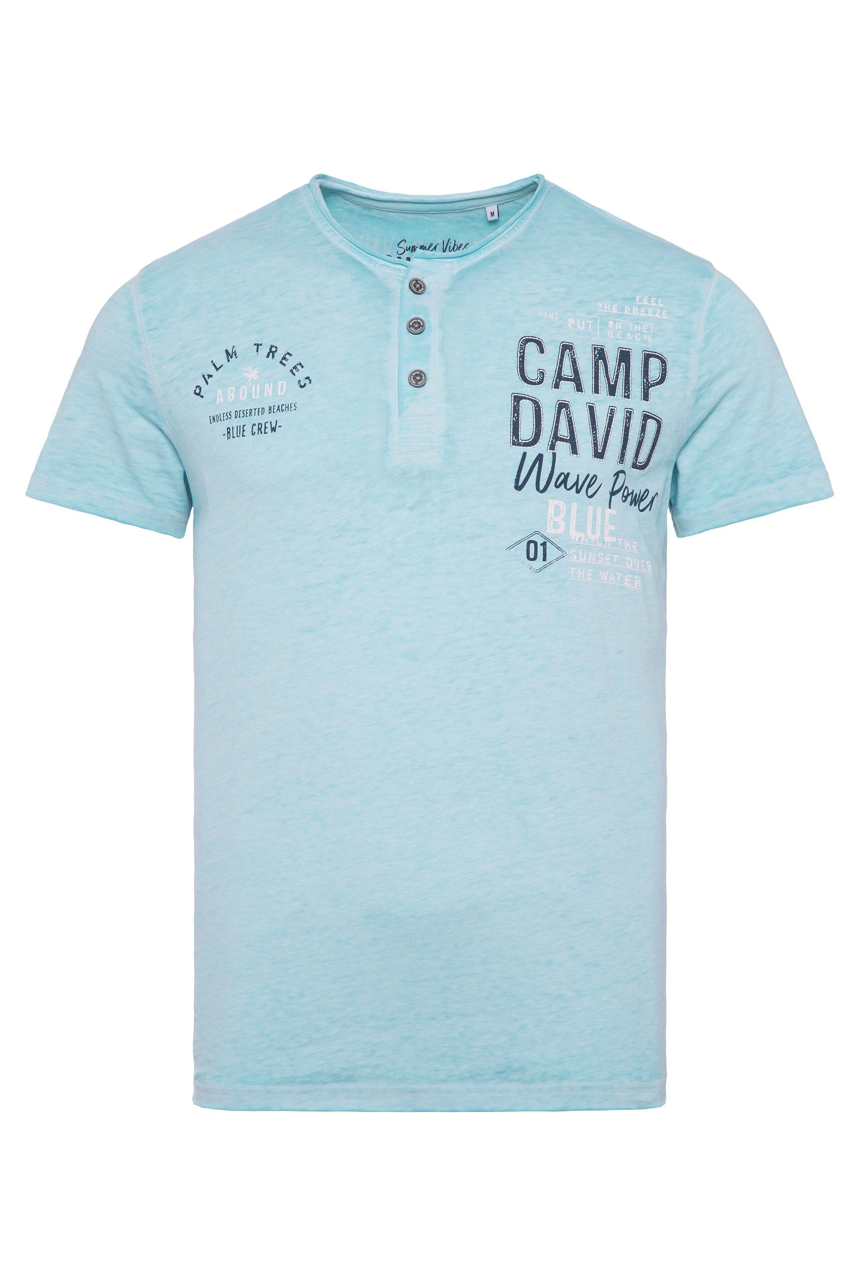 CAMP DAVID Henleyshirt, mit Rollsaum am Ausschnitt günstig online kaufen