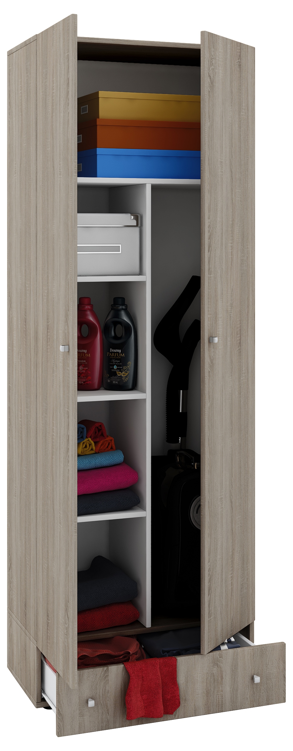 VCM Mehrzweckschrank "Holz Besenschrank Staubsauger Putzschrank Vandol S" 1 Stk. tlg.