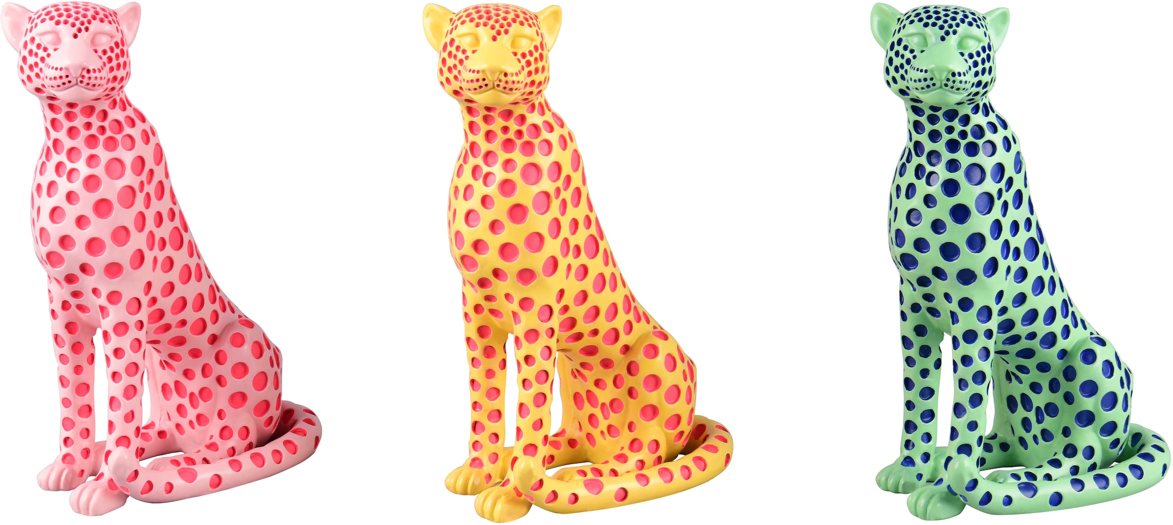 MIRRORS AND MORE Skulptur »PANTRA« Dekofigur in auffälliger Leopardenform