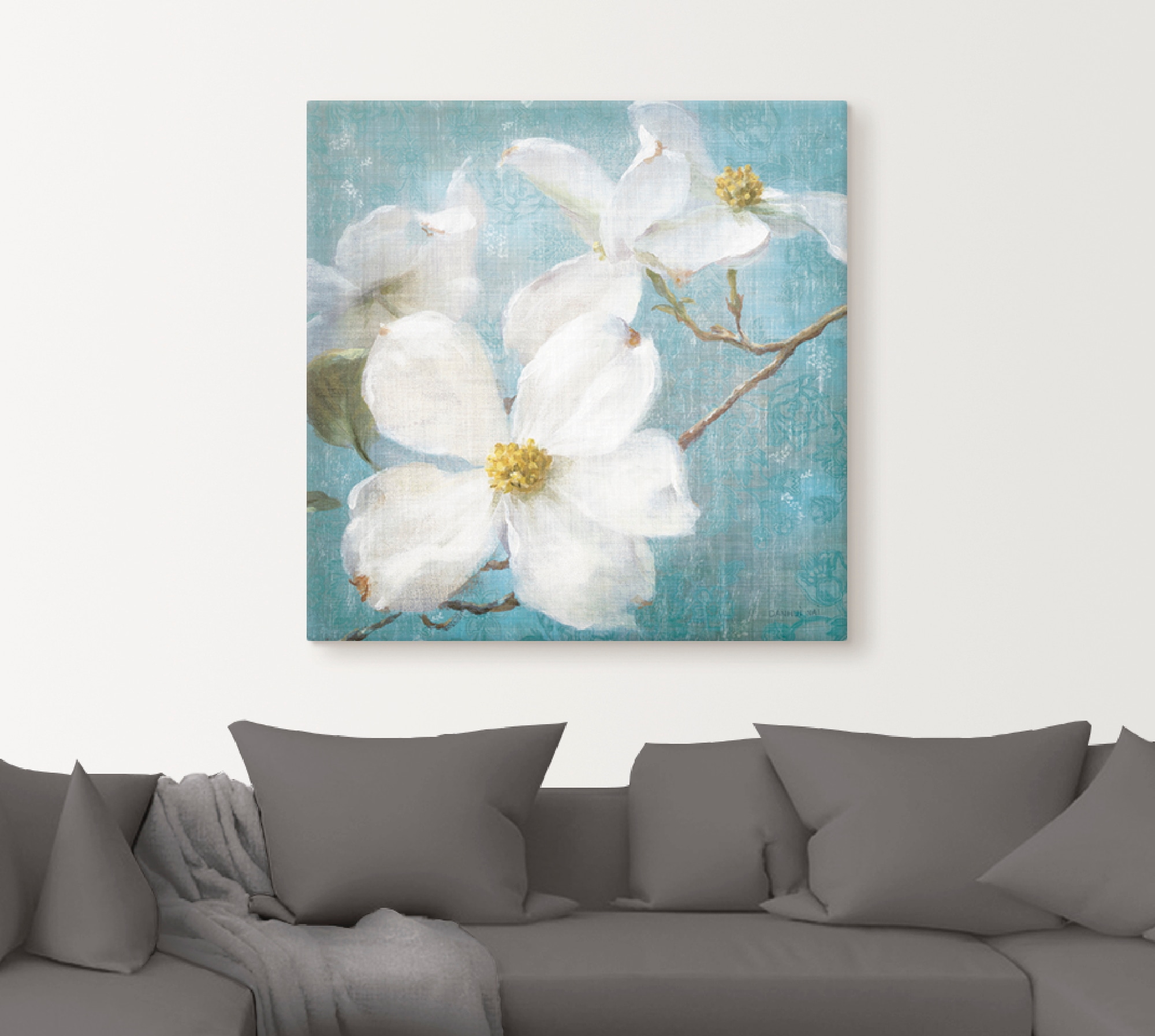 Artland Wandbild »Vintage Blüte I«, Blumen, (1 St.), als Leinwandbild, Poster, Wandaufkleber in verschied. Größen