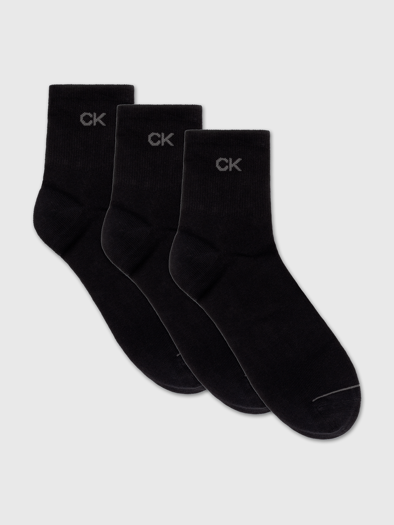 Calvin Klein Jeans Socken »CK MEN SHORT SOCK 3P«, (3 Paar), Mit flacher Zehennaht
