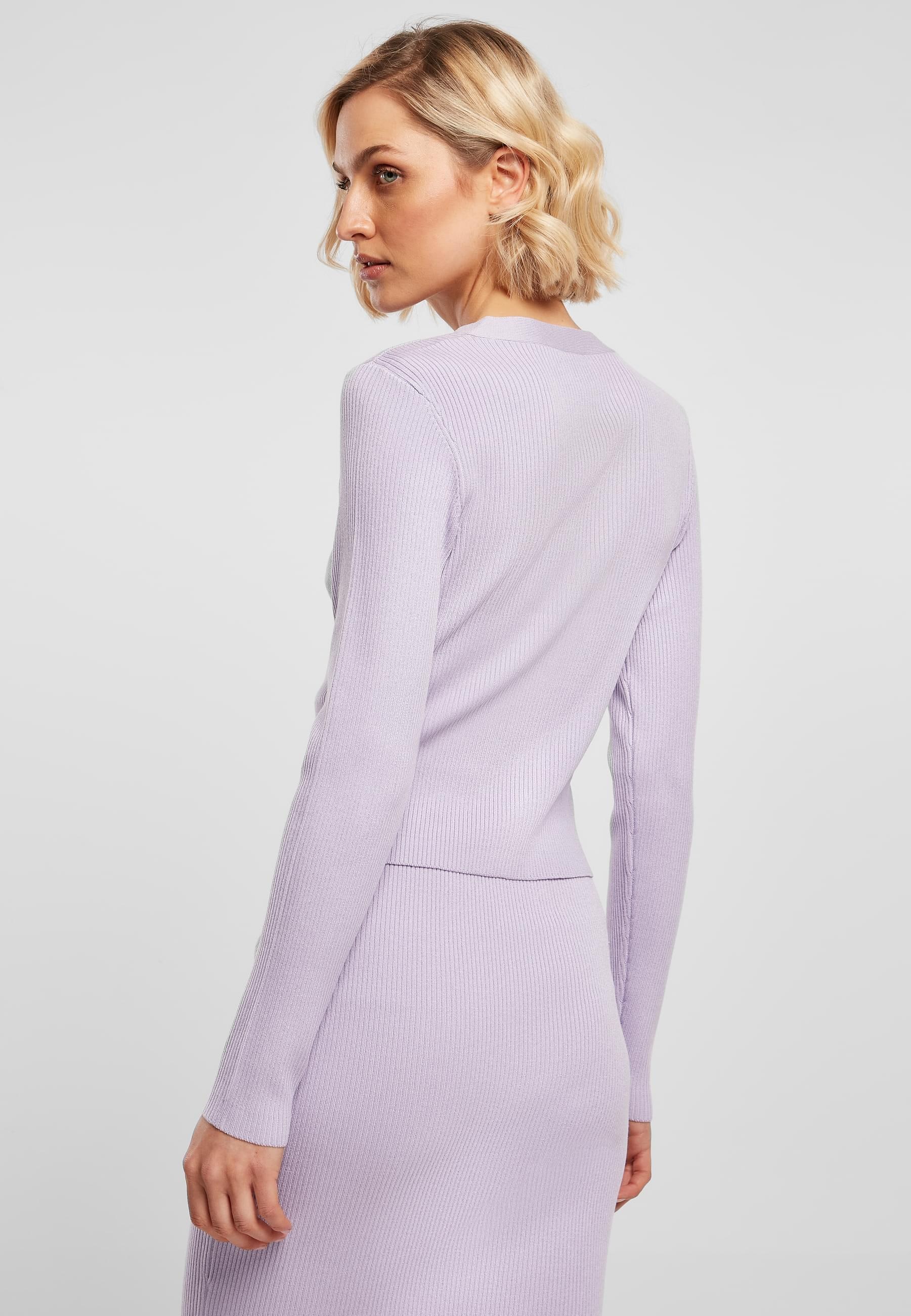 URBAN CLASSICS Strickjacke »Urban Classics Damen Ladies Short Rib Knit Cardigan«
