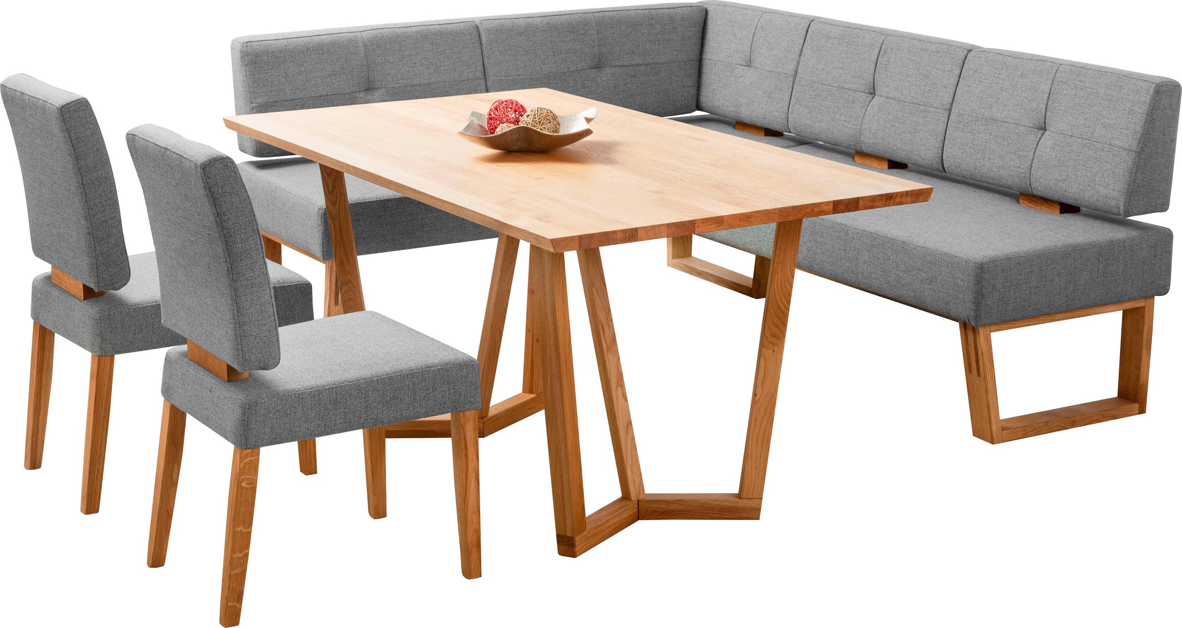 Thumbnail - OTTO home Eckbankgruppe "Ponza Eckbank Küchenbank BESTSELLER" Set, 4 Stk. tlg. Sitzgruppe Esszimmer Stühle Tisch und Ban...