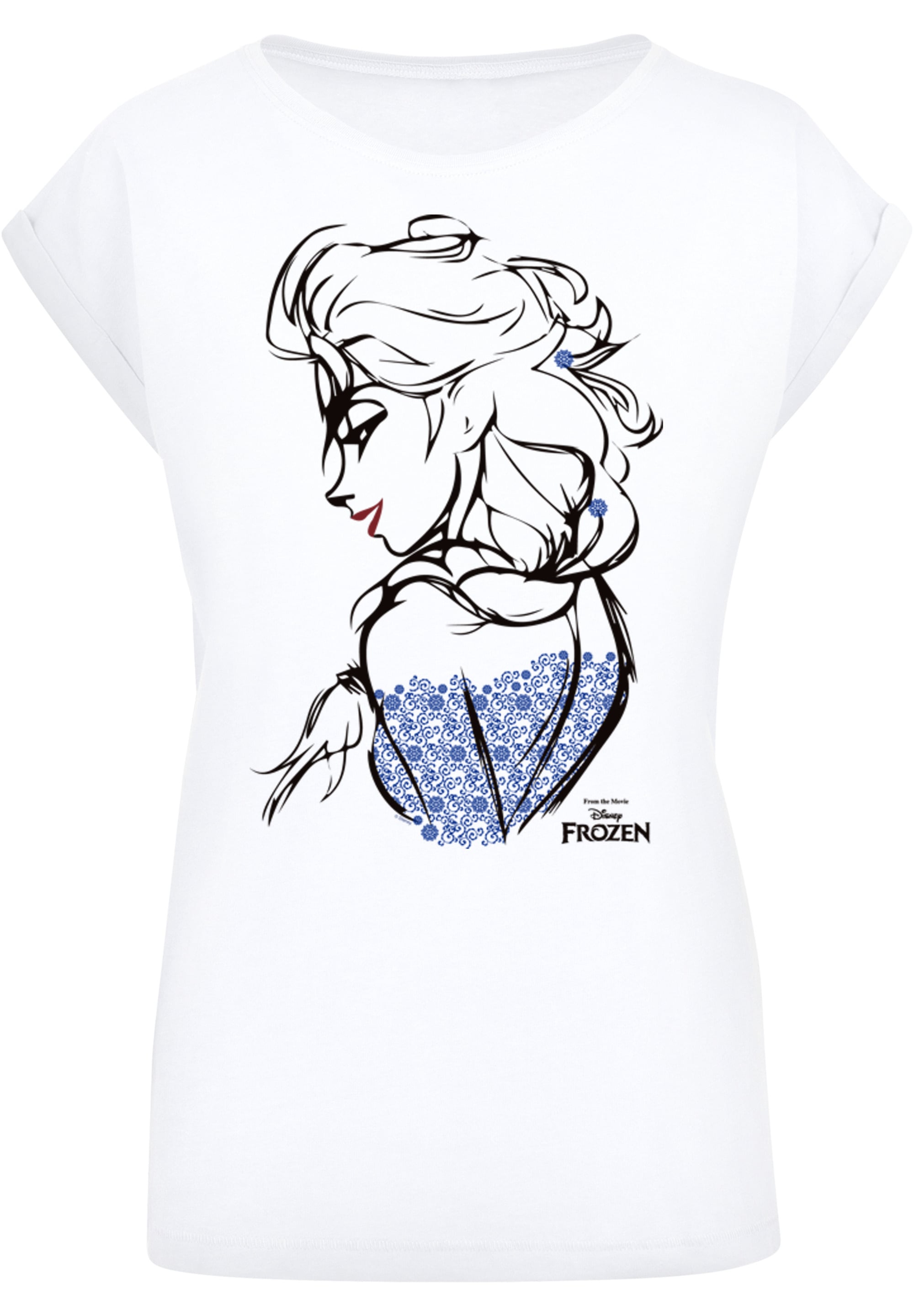 F4NT4STIC T-Shirt »Frozen Elsa Sketch Mono«, Print bestellen | BAUR