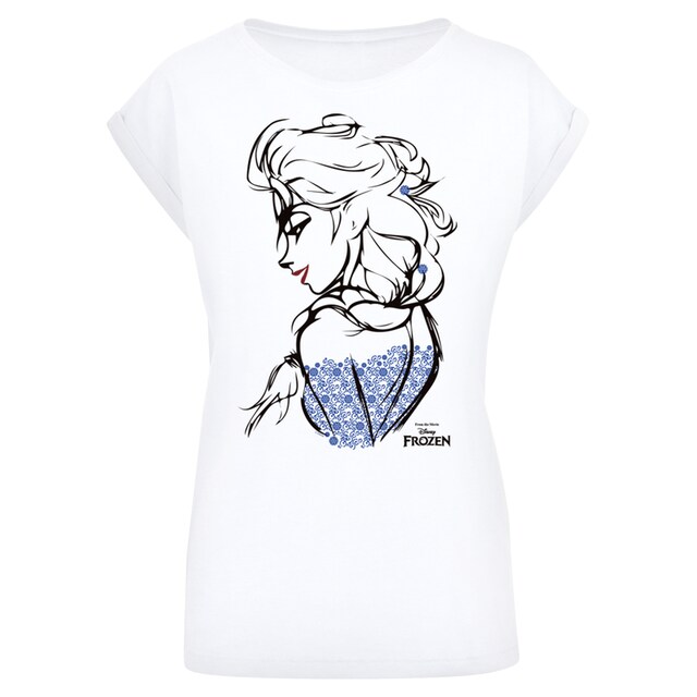 F4NT4STIC T-Shirt »Frozen Elsa Sketch Mono«, Print bestellen | BAUR