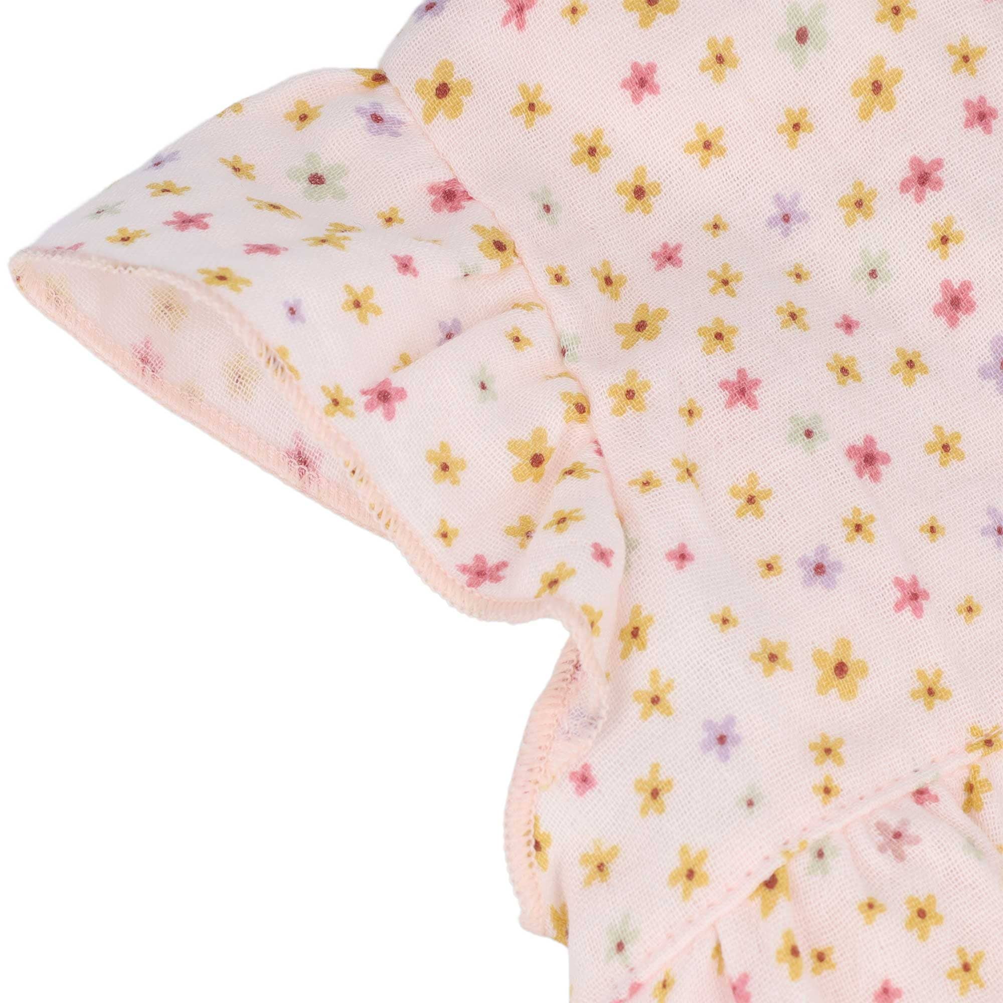 MAXIMO Shirttop 1 rosa, Blümchen, Musselin, Holzknöpfe, Baby Girl