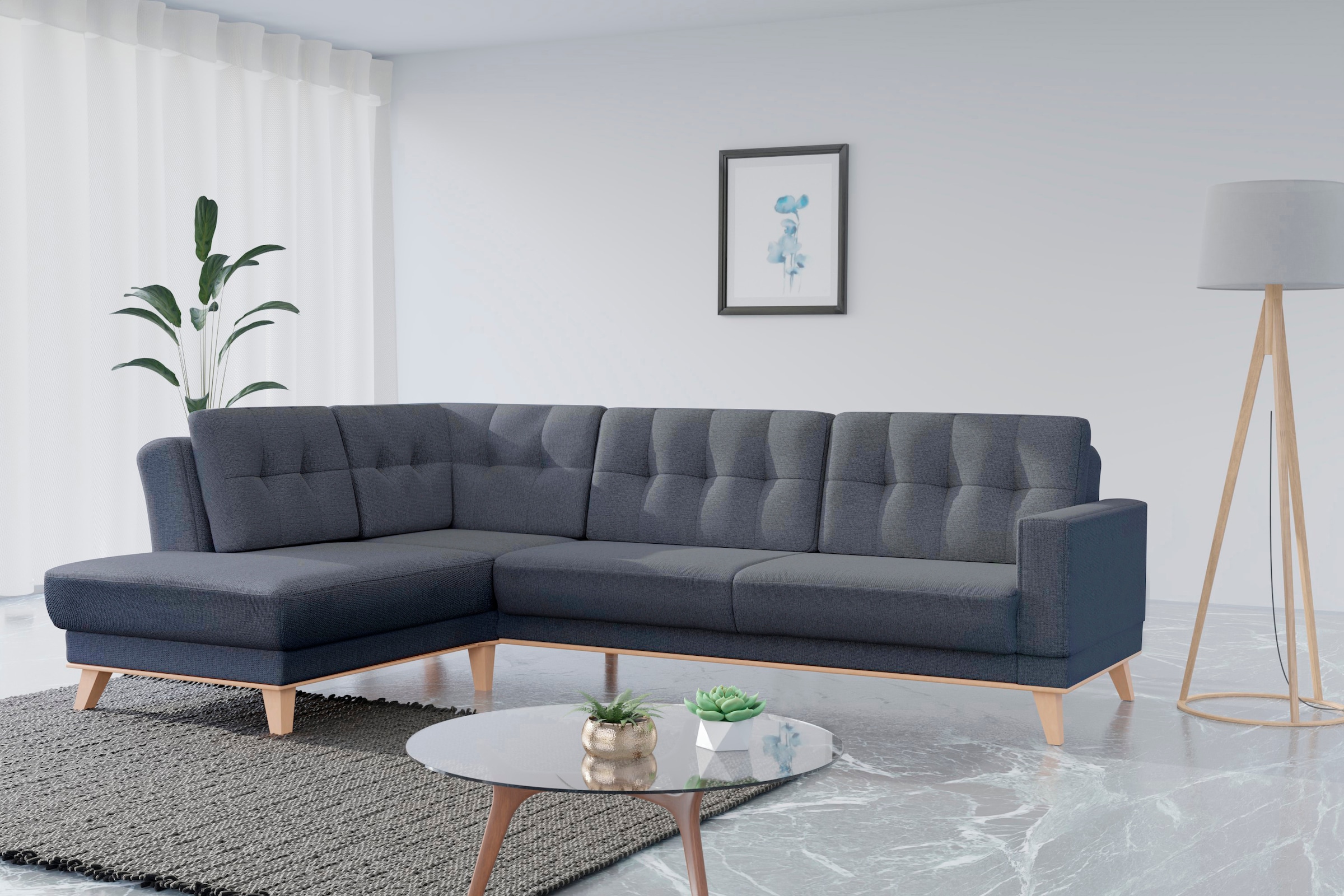 sit&more Ecksofa "Lavida L-Form" wahlweise mit Kippfunktion und Bettkasten günstig online kaufen