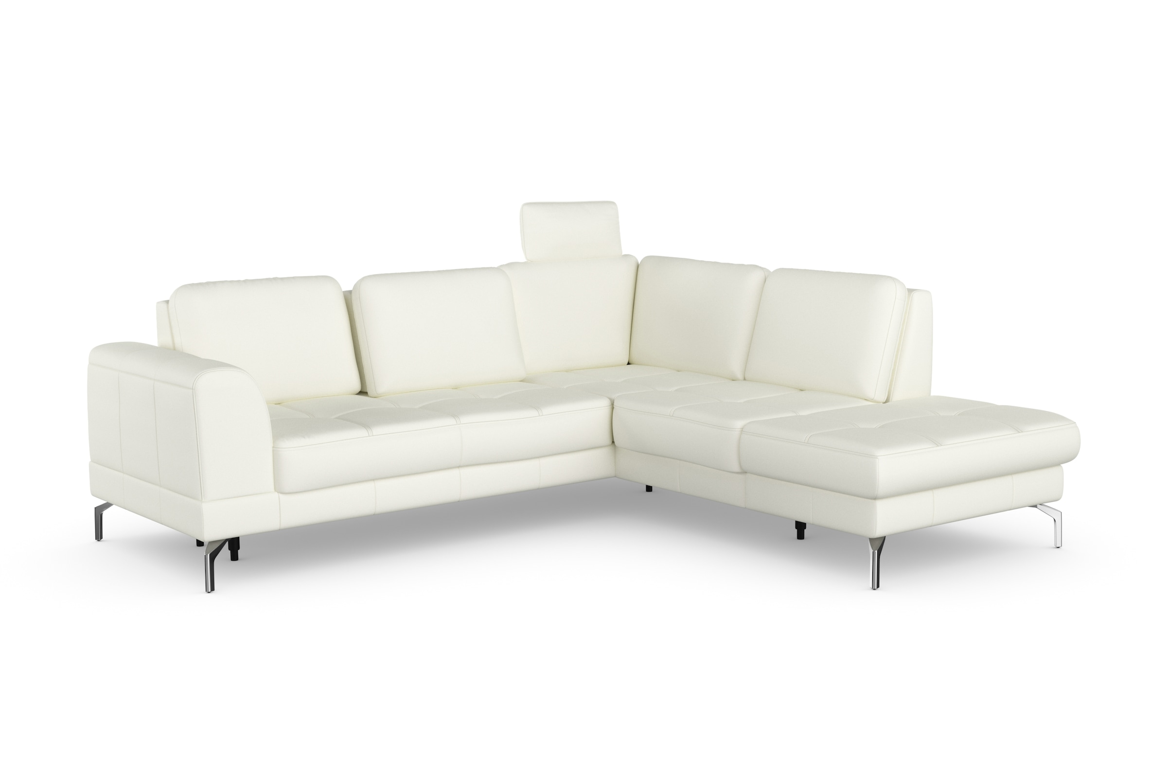 sit&more Ecksofa »Bendigo L-Form«, inklusive Sitztiefenverstellung, Bodenfreiheit 15 cm, in 2 Fußfarben