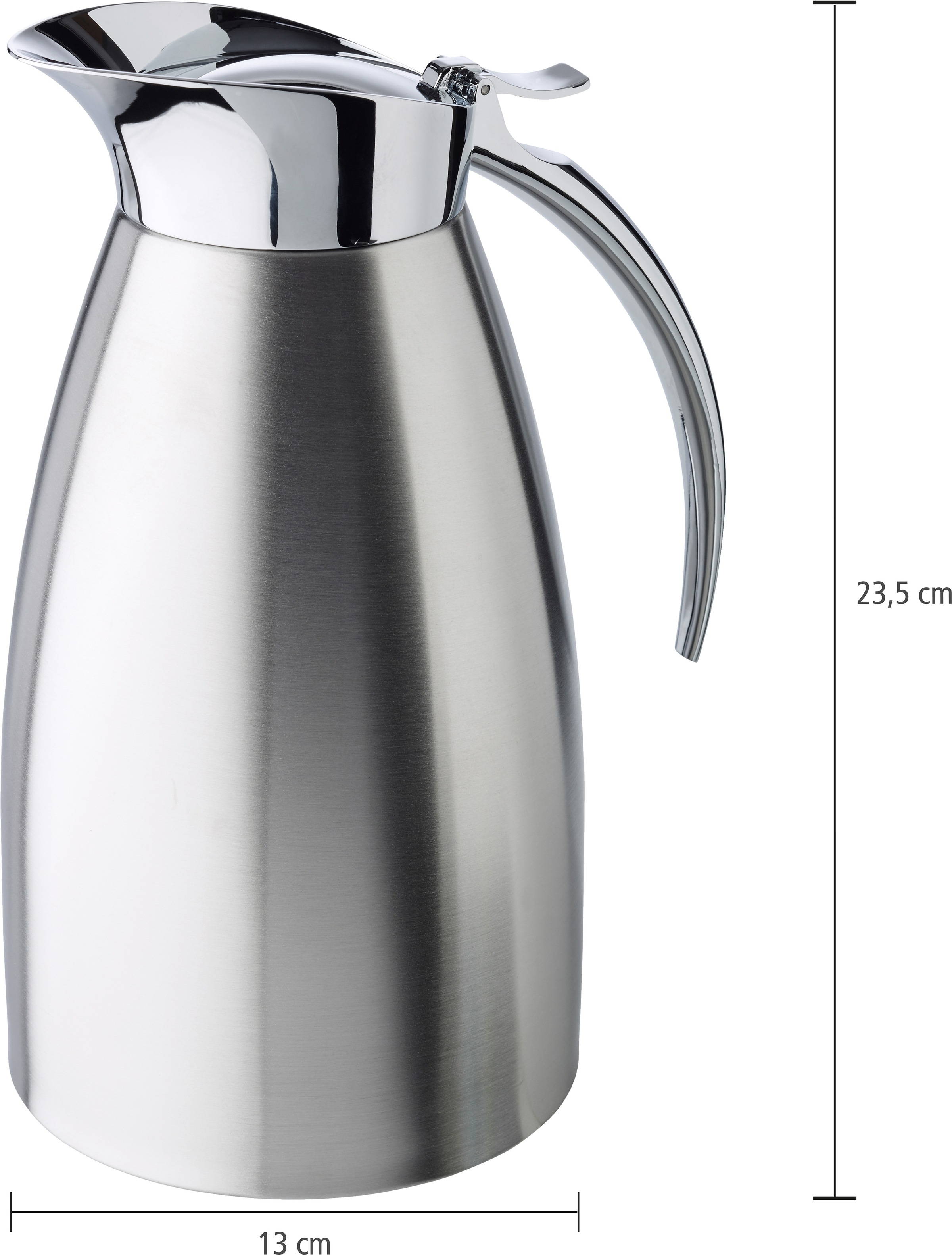 APS Isolierkanne »Advanced«, 1,5 l, Einhandautomatik, Edelstahl 18/8, doppelwandig