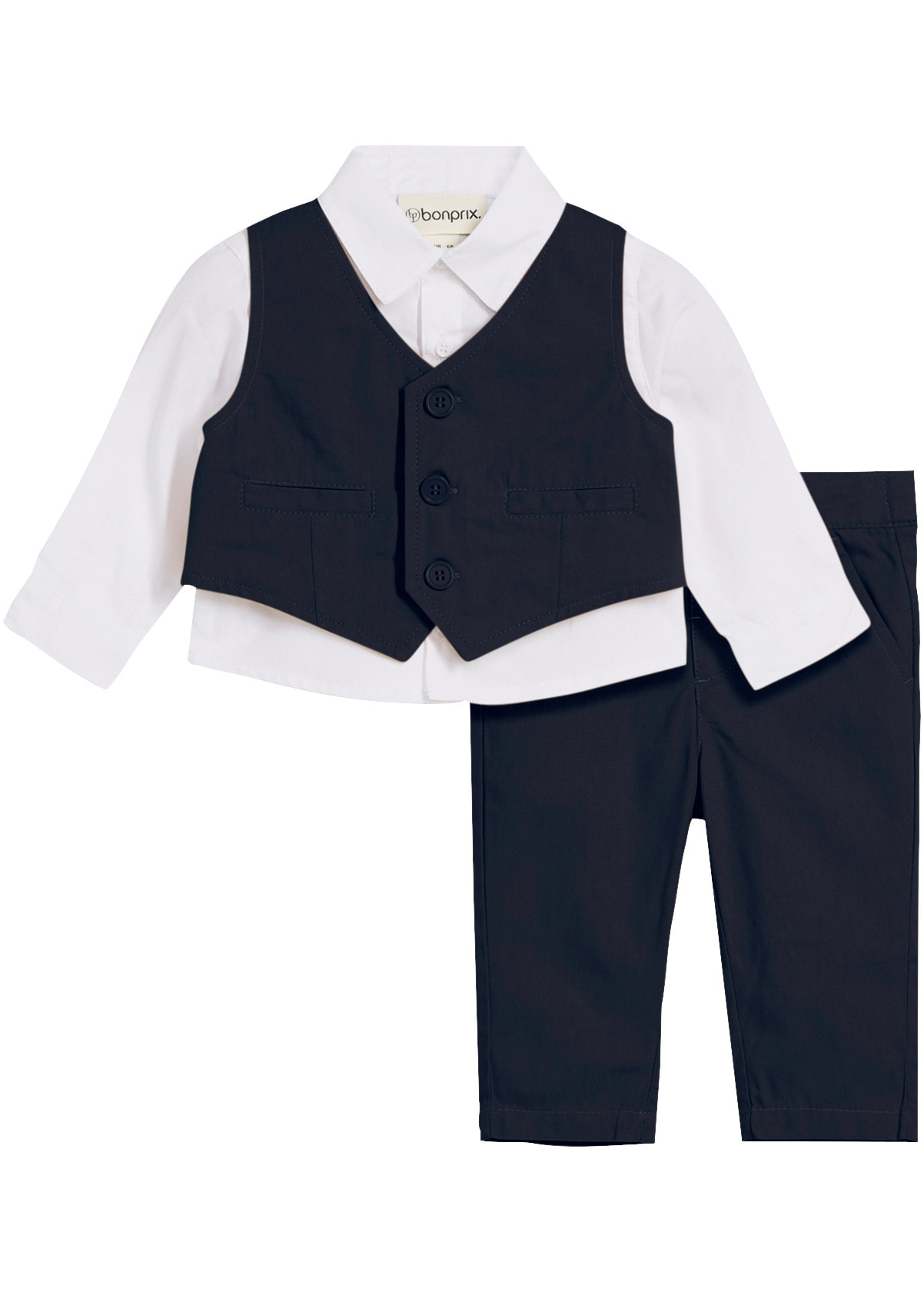 bonprix Anzugweste Set, 3er,  Set aus Weste, Hemd und Hose