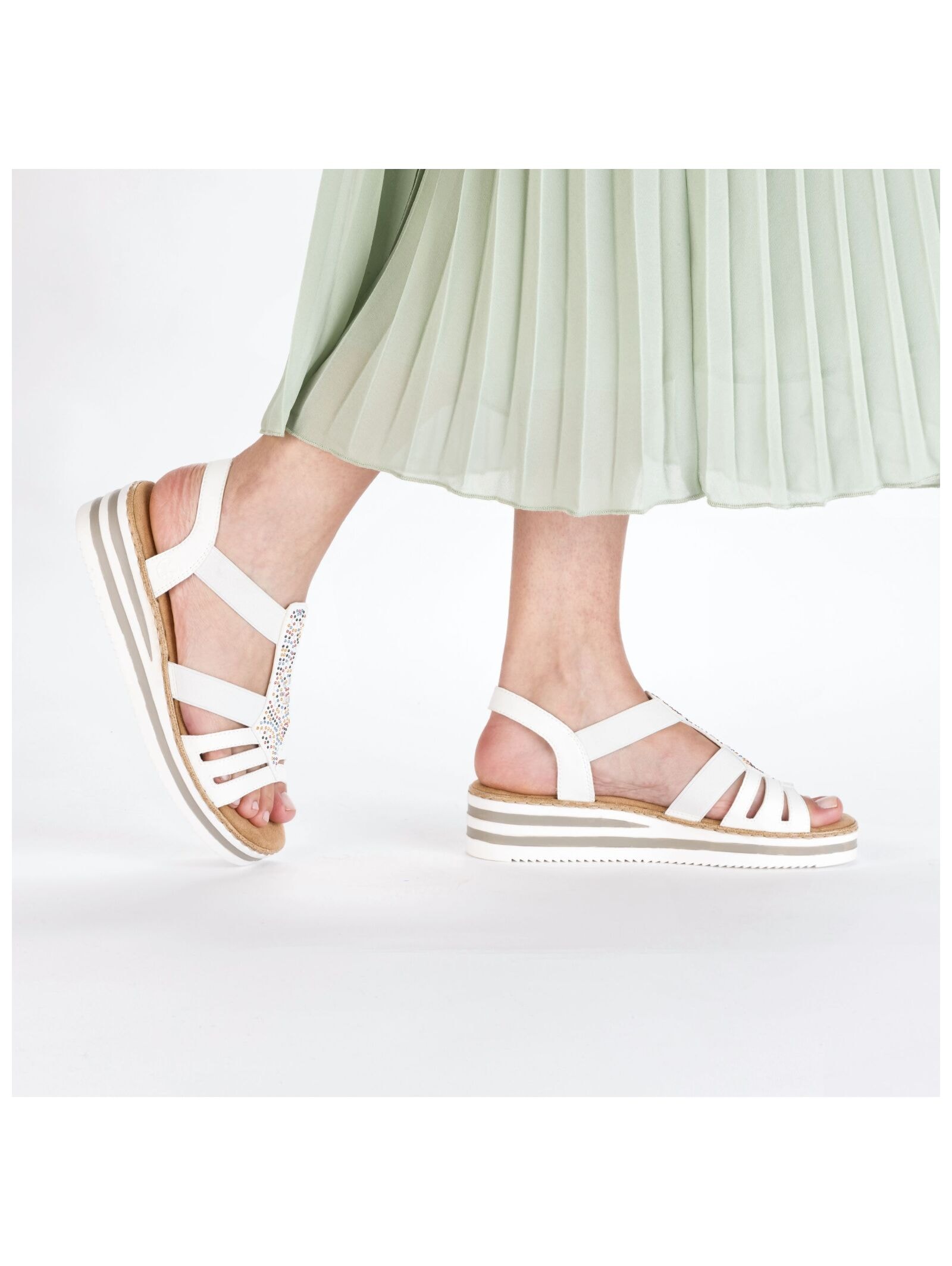 Rieker Keilsandalette »Rieker Sandalen Lederimitat«